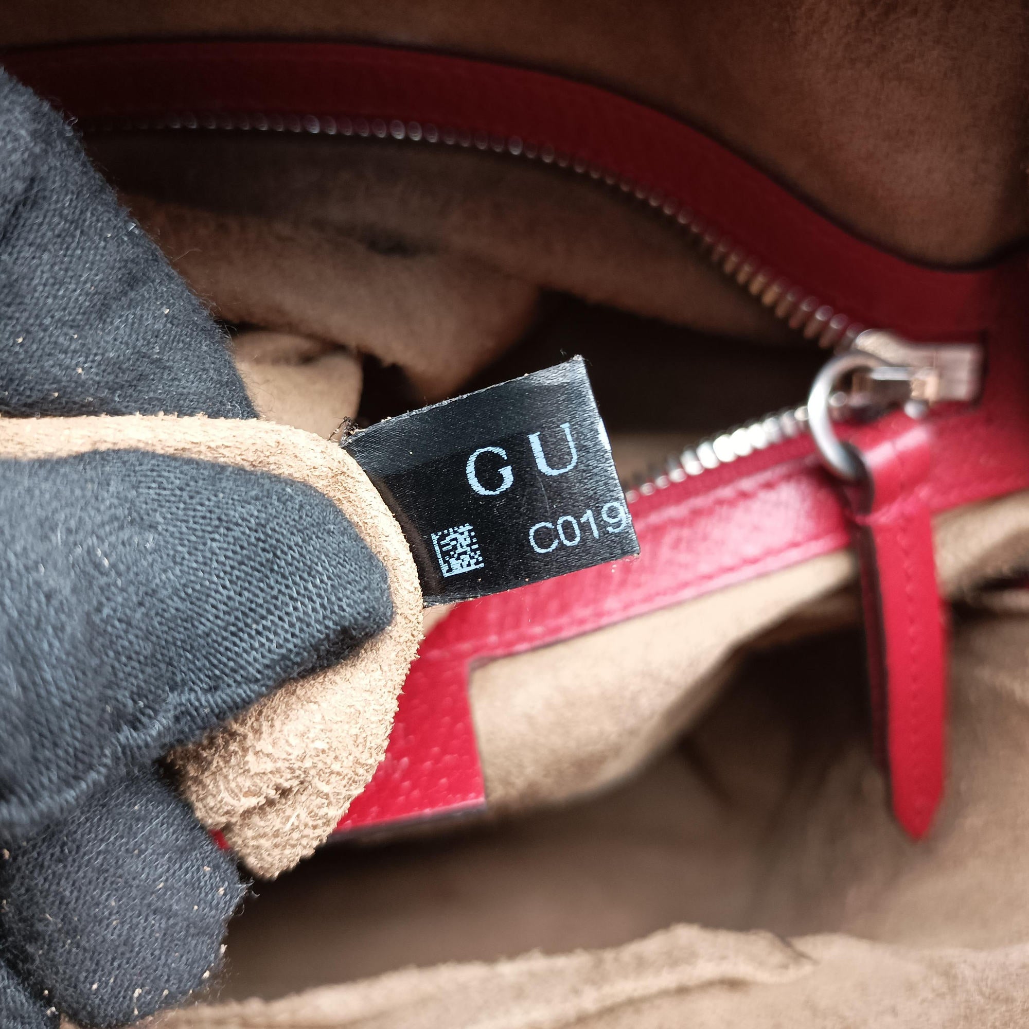 Pre-owned Gucci GG Supreme Tian Beige×Red×Multicolor PVC coated canvas×Leather 427042 backpack/rucksack | stylenewstar