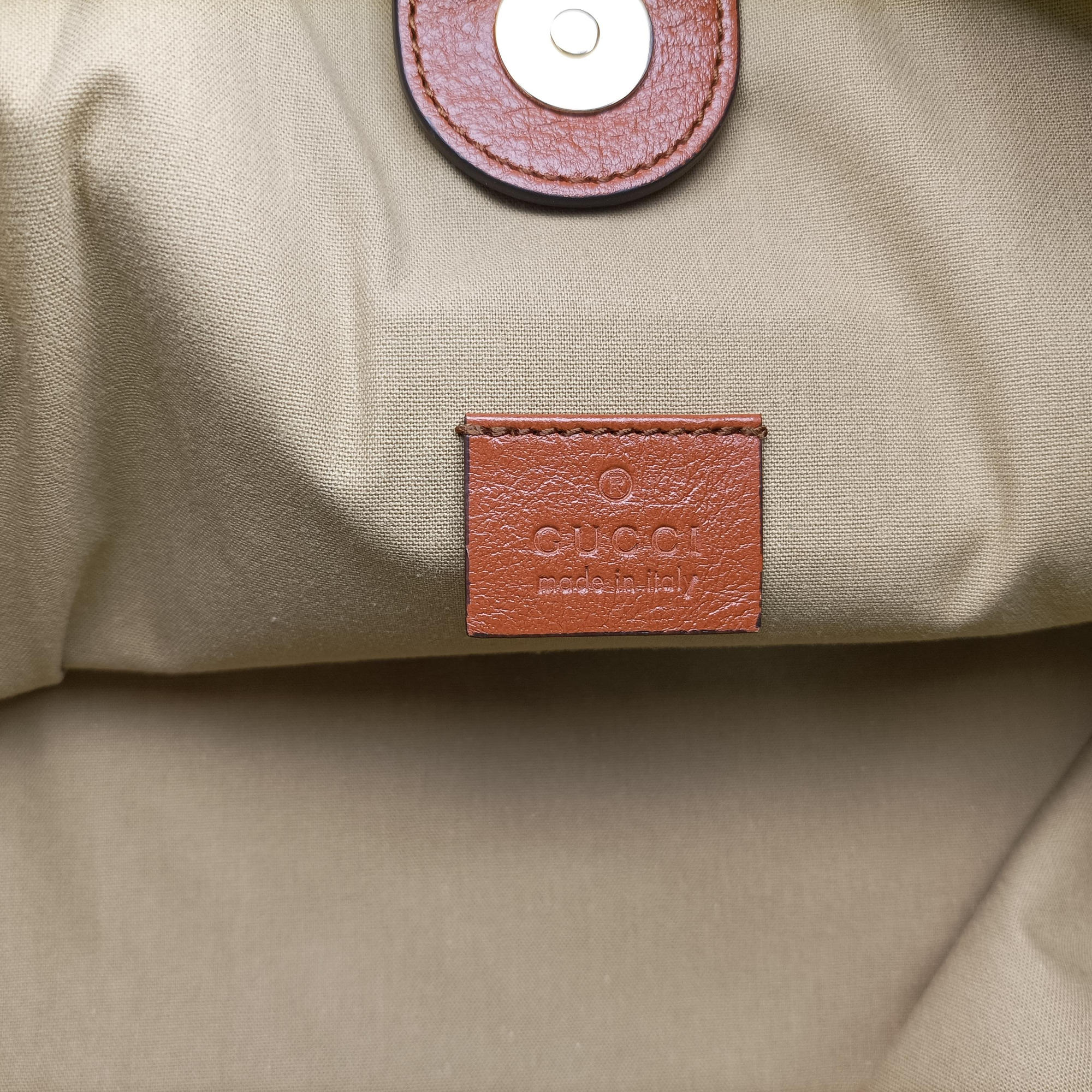 Pre-owned Gucci Rajah Beige × Brown Leather×Canvas 537219 shoulderbag | stylenewstar