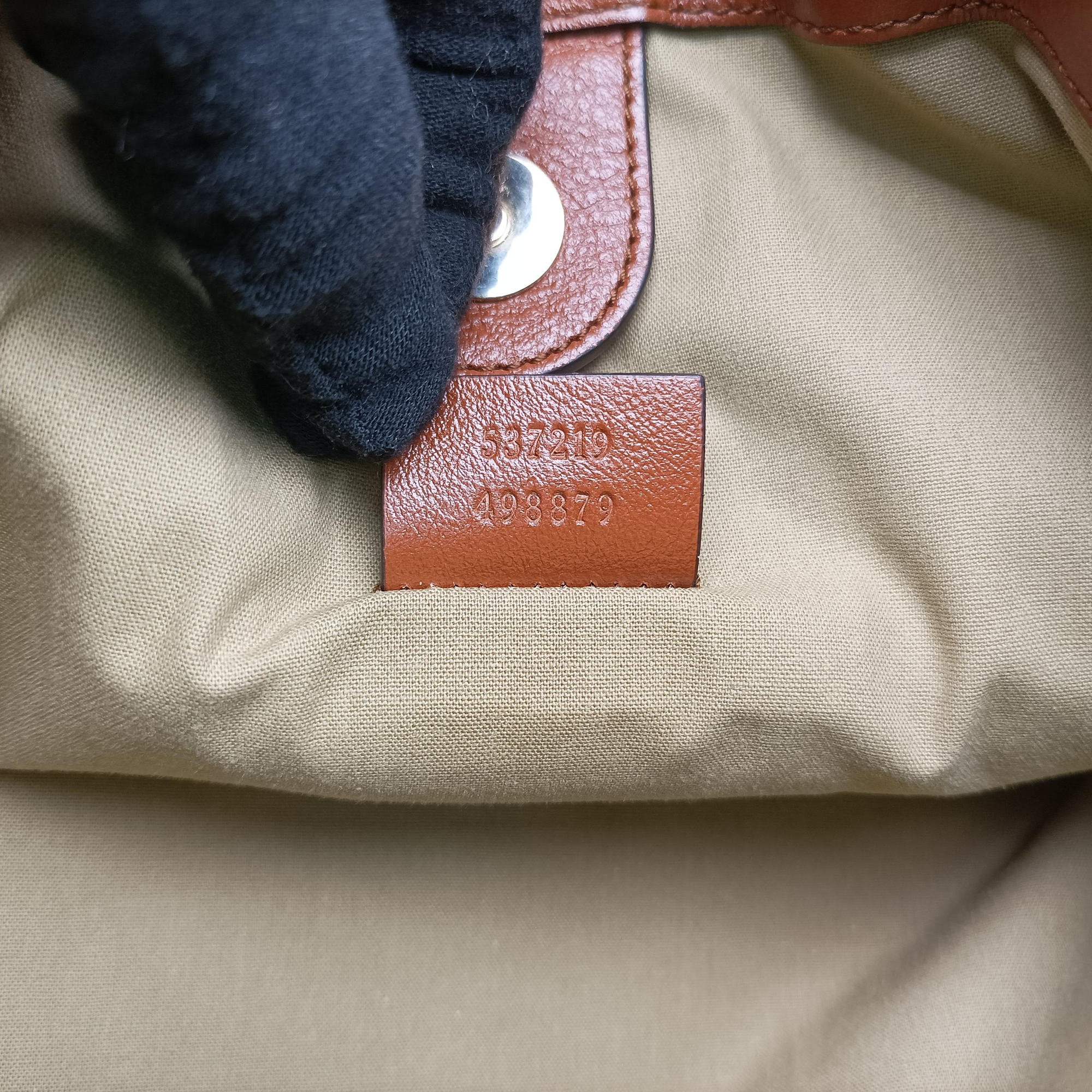Pre-owned Gucci Rajah Beige × Brown Leather×Canvas 537219 shoulderbag | stylenewstar