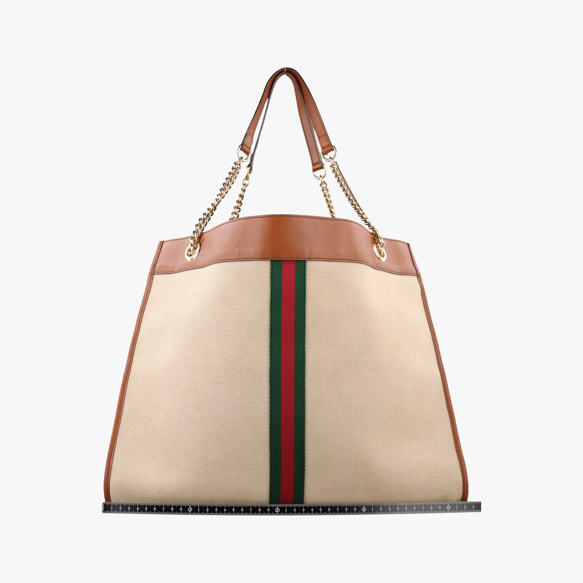 Pre-owned Gucci Rajah Beige × Brown Leather×Canvas 537219 shoulderbag | stylenewstar