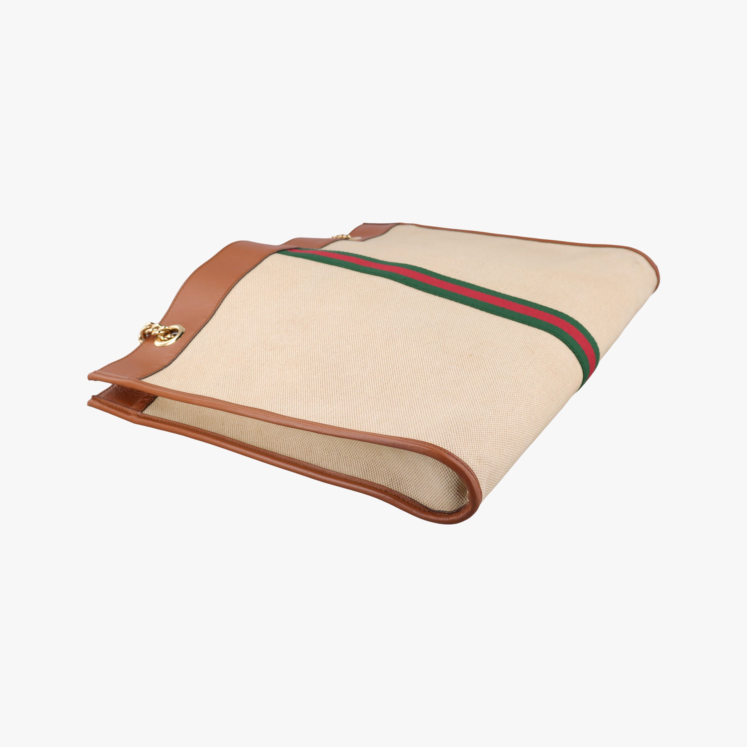Pre-owned Gucci Rajah Beige × Brown Leather×Canvas 537219 shoulderbag | stylenewstar
