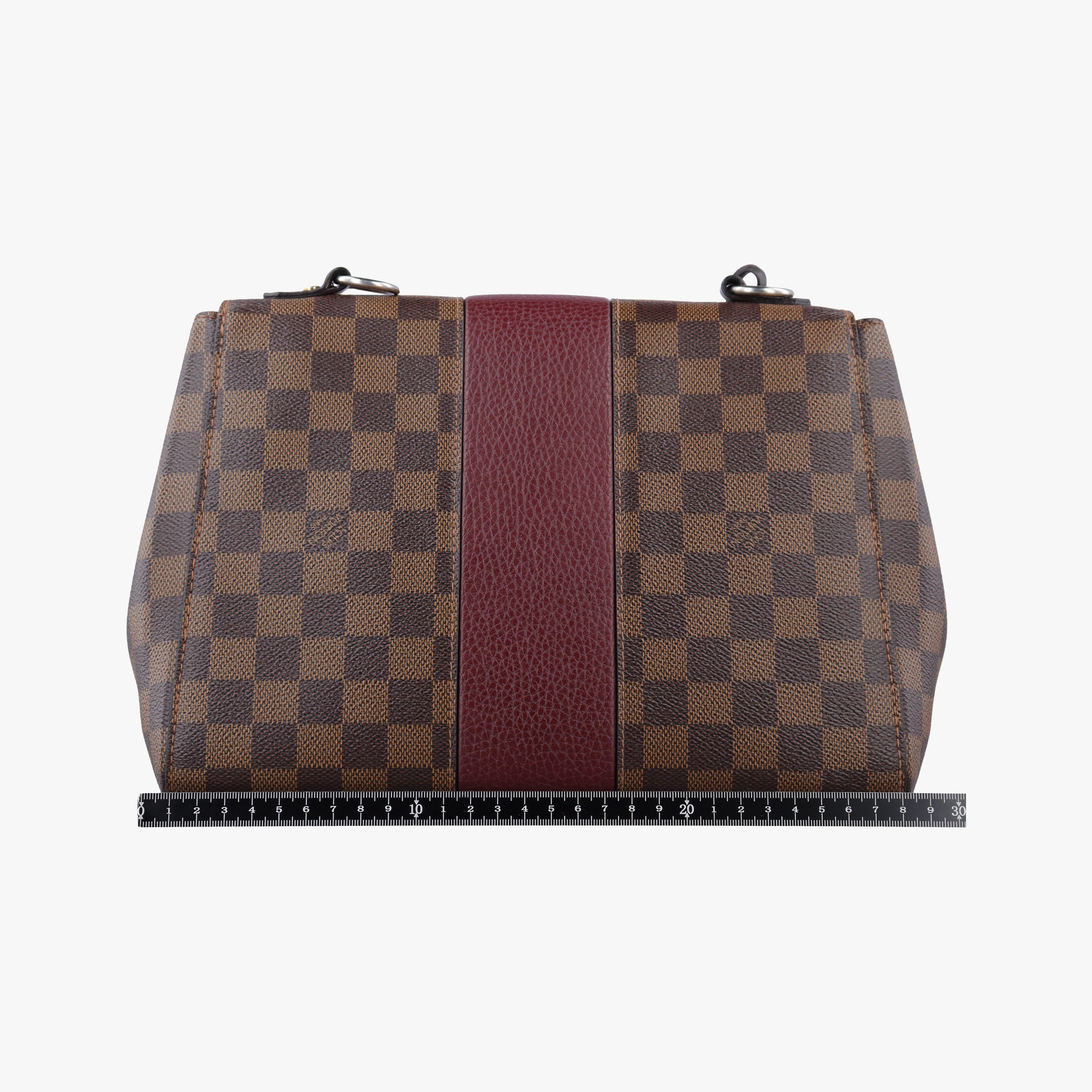 Pre-owned Louis Vuitton BOND STREET EBENE×bordeaux Damier Canvas aTaurillon leather N64416 shoulderbag | stylenewstar