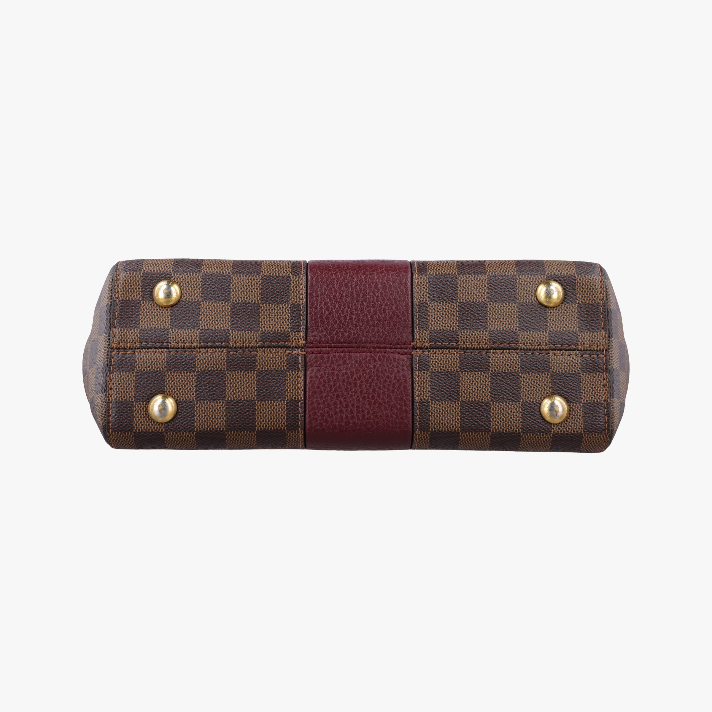 Pre-owned Louis Vuitton BOND STREET EBENE×bordeaux Damier Canvas aTaurillon leather N64416 shoulderbag | stylenewstar