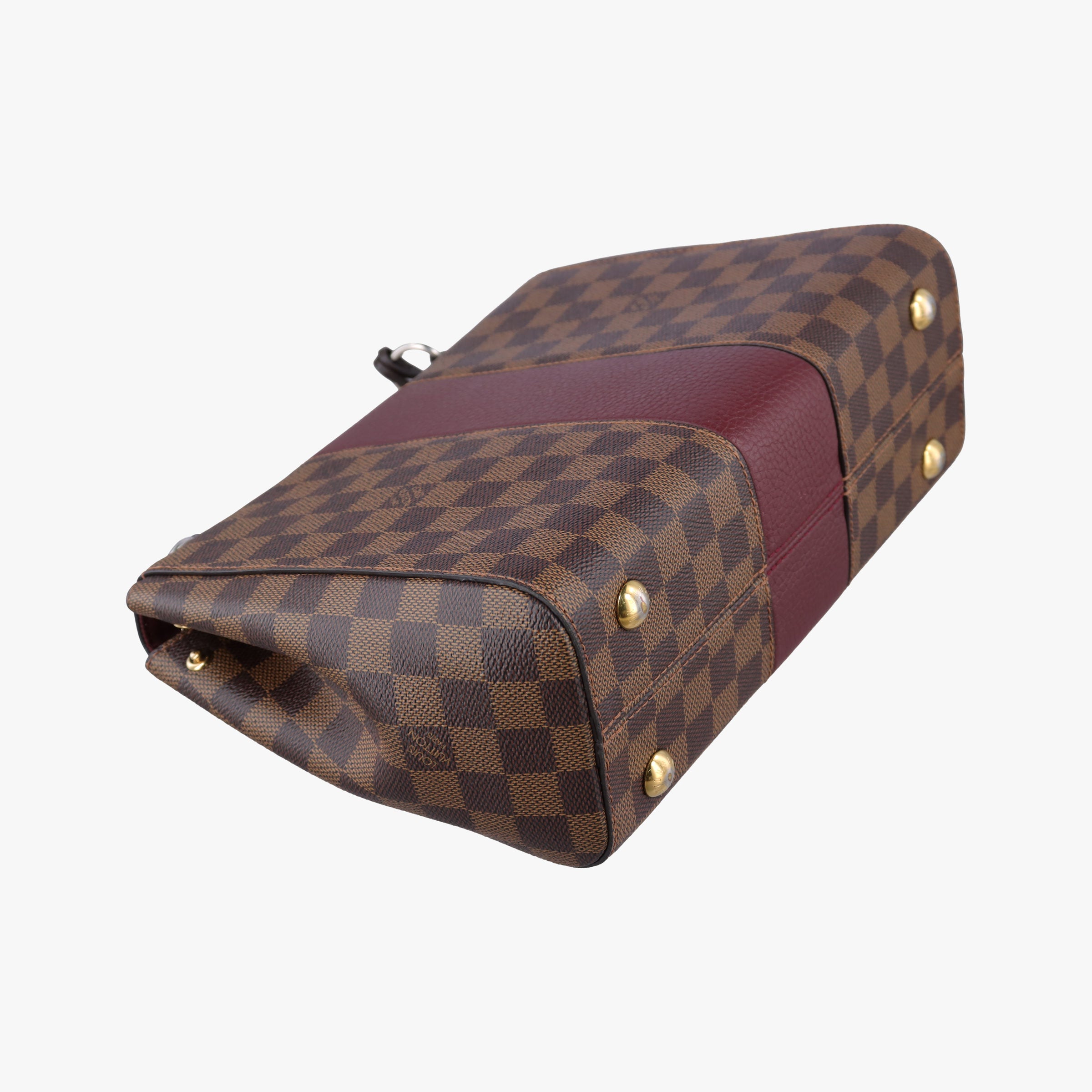 Pre-owned Louis Vuitton BOND STREET EBENE×bordeaux Damier Canvas aTaurillon leather N64416 shoulderbag | stylenewstar