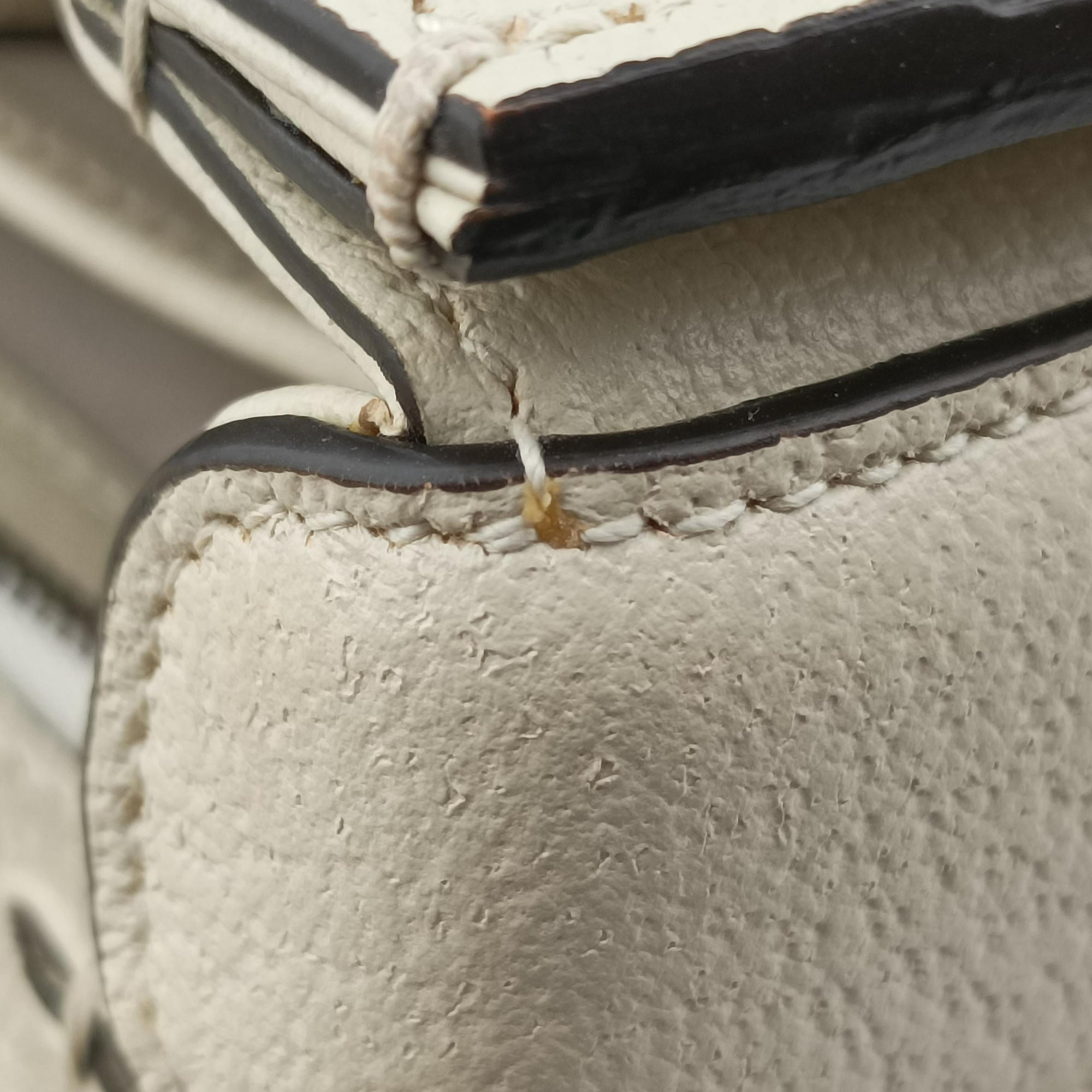 Pre-owned Gucci New Bamboo White Leather×Canvas 675797 shoulderbag | stylenewstar