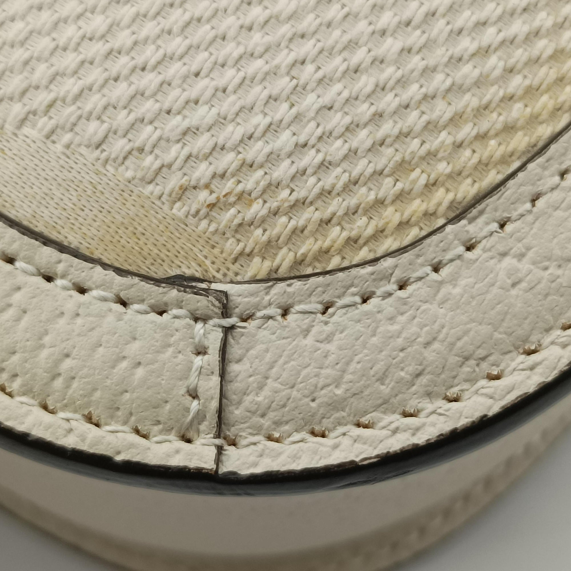 Pre-owned Gucci New Bamboo White Leather×Canvas 675797 shoulderbag | stylenewstar