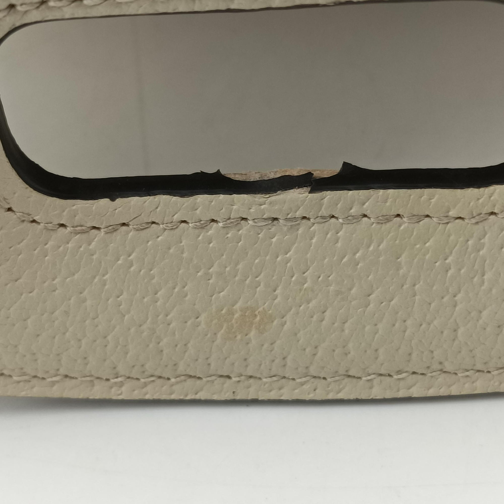 Pre-owned Gucci New Bamboo White Leather×Canvas 675797 shoulderbag | stylenewstar