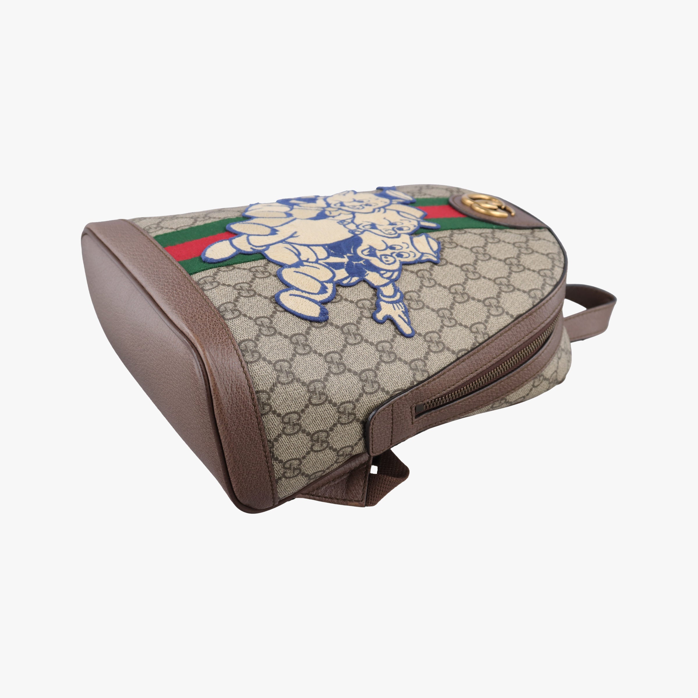 Vintage Gucci The Three Little Pigs Brown×Multicolour PVC coated canvas 552884 backpack/rucksack | stylenewstar