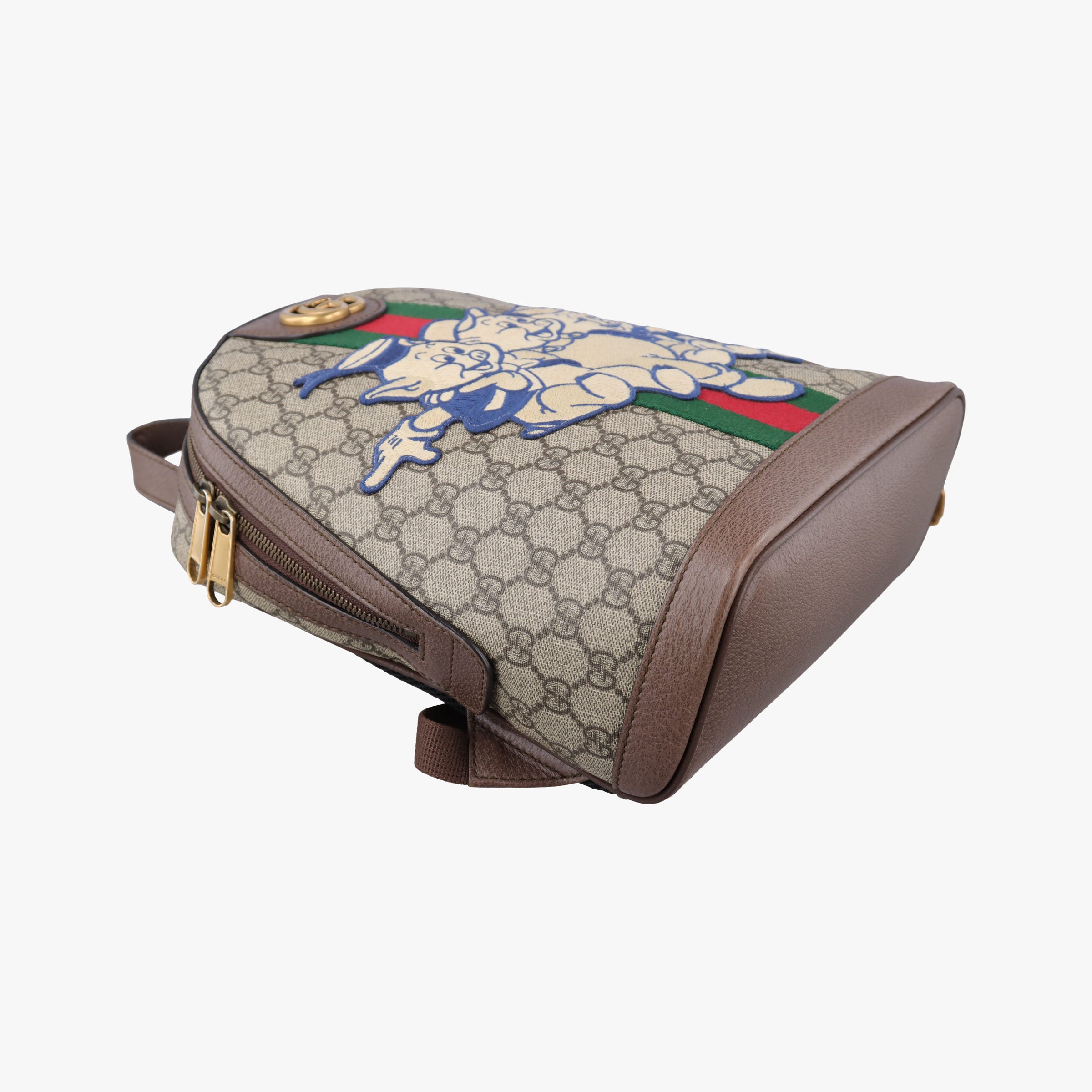 Vintage Gucci The Three Little Pigs Brown×Multicolour PVC coated canvas 552884 backpack/rucksack | stylenewstar