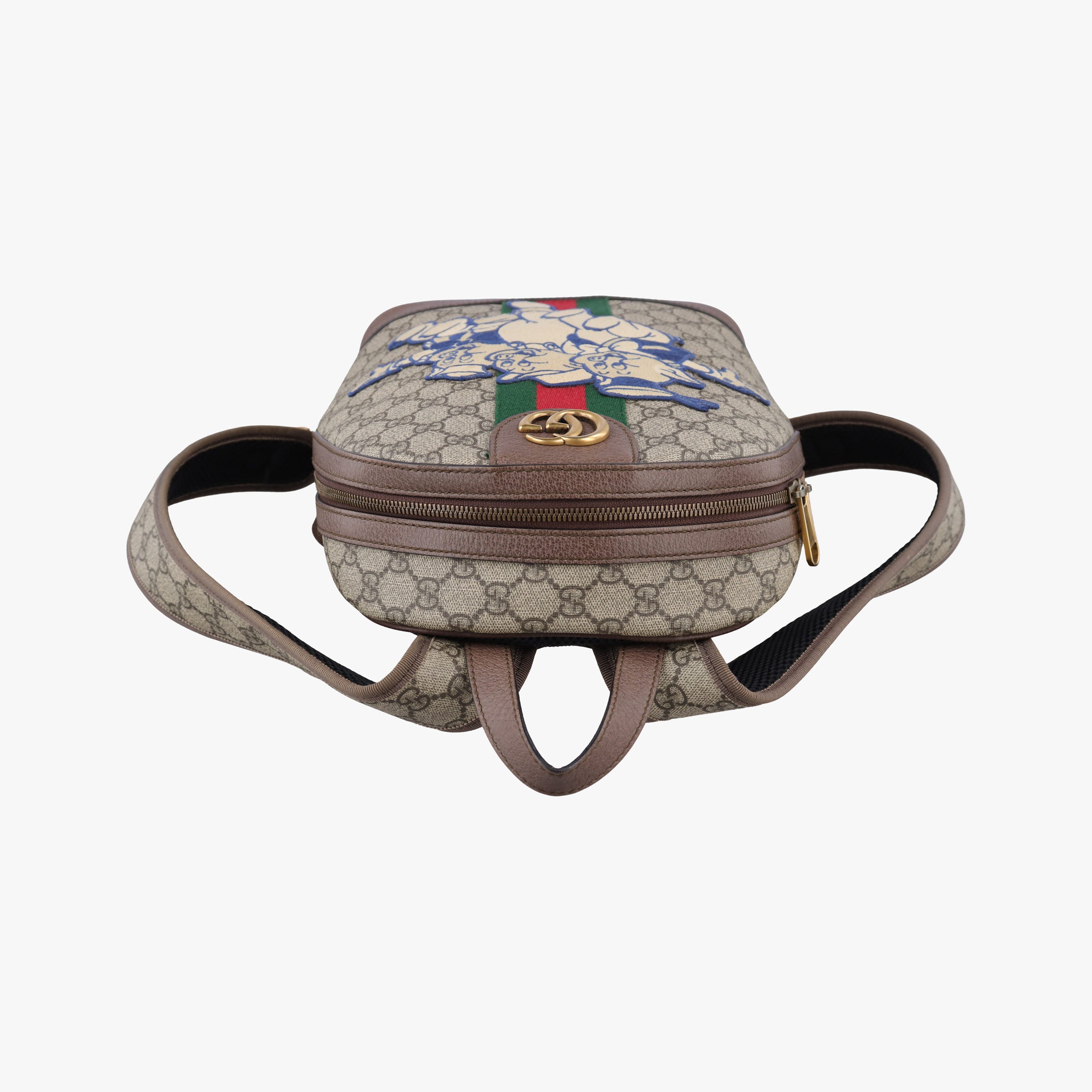 Vintage Gucci The Three Little Pigs Brown×Multicolour PVC coated canvas 552884 backpack/rucksack | stylenewstar