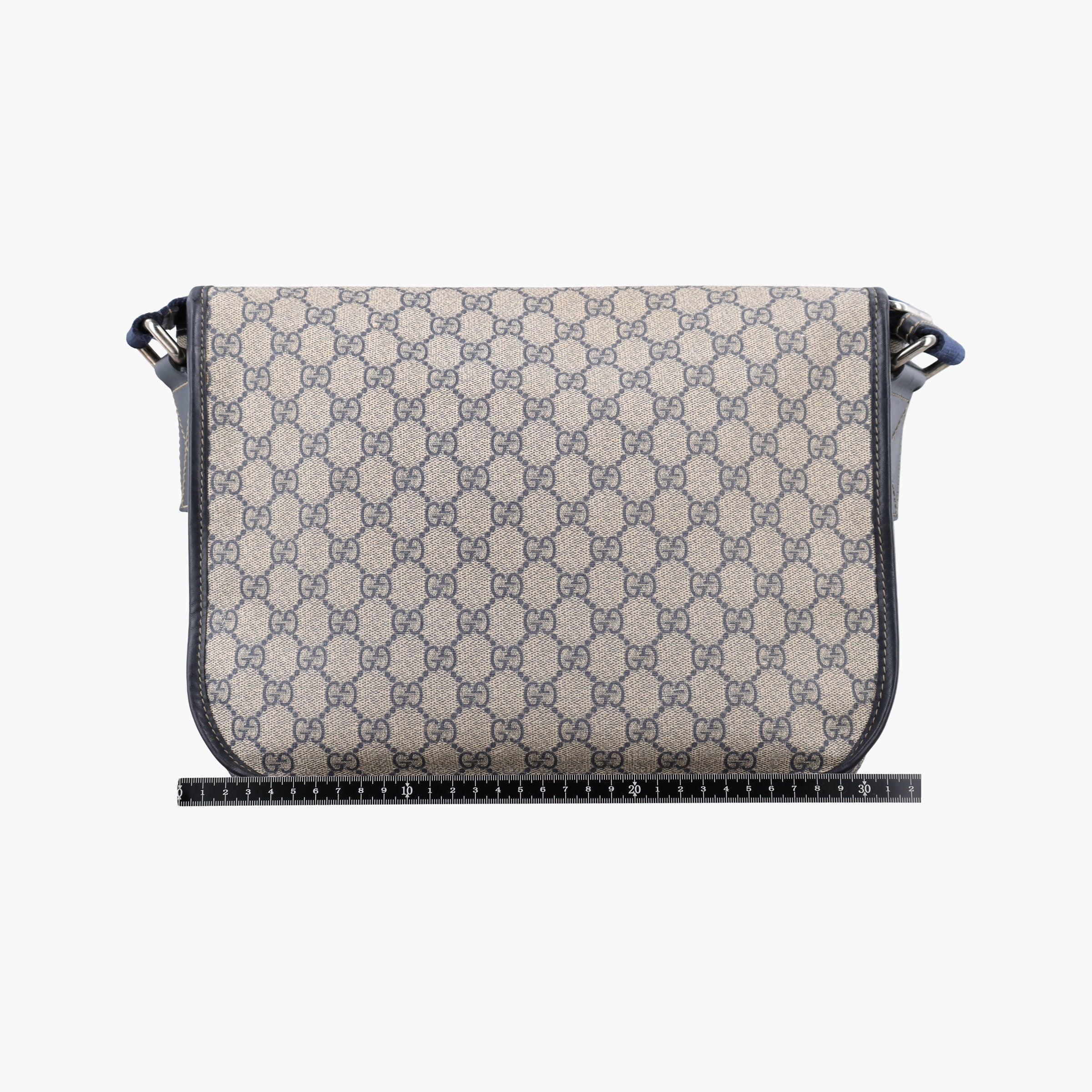 Secondhand Gucci GG Plus Messenger Beige×navy PVC coated canvas×Leather 201732 shoulderbag | stylenewstar