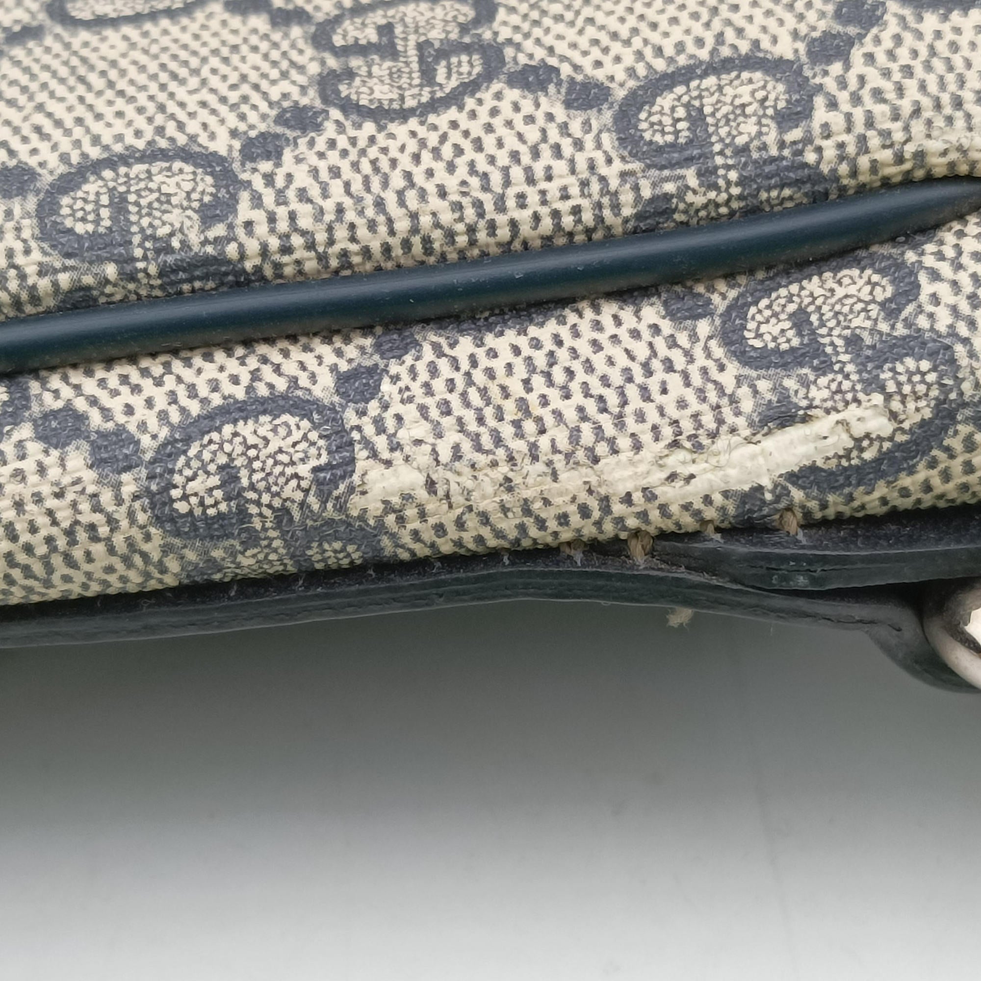 Secondhand Gucci GG Plus Messenger Beige×navy PVC coated canvas×Leather 201732 shoulderbag | stylenewstar