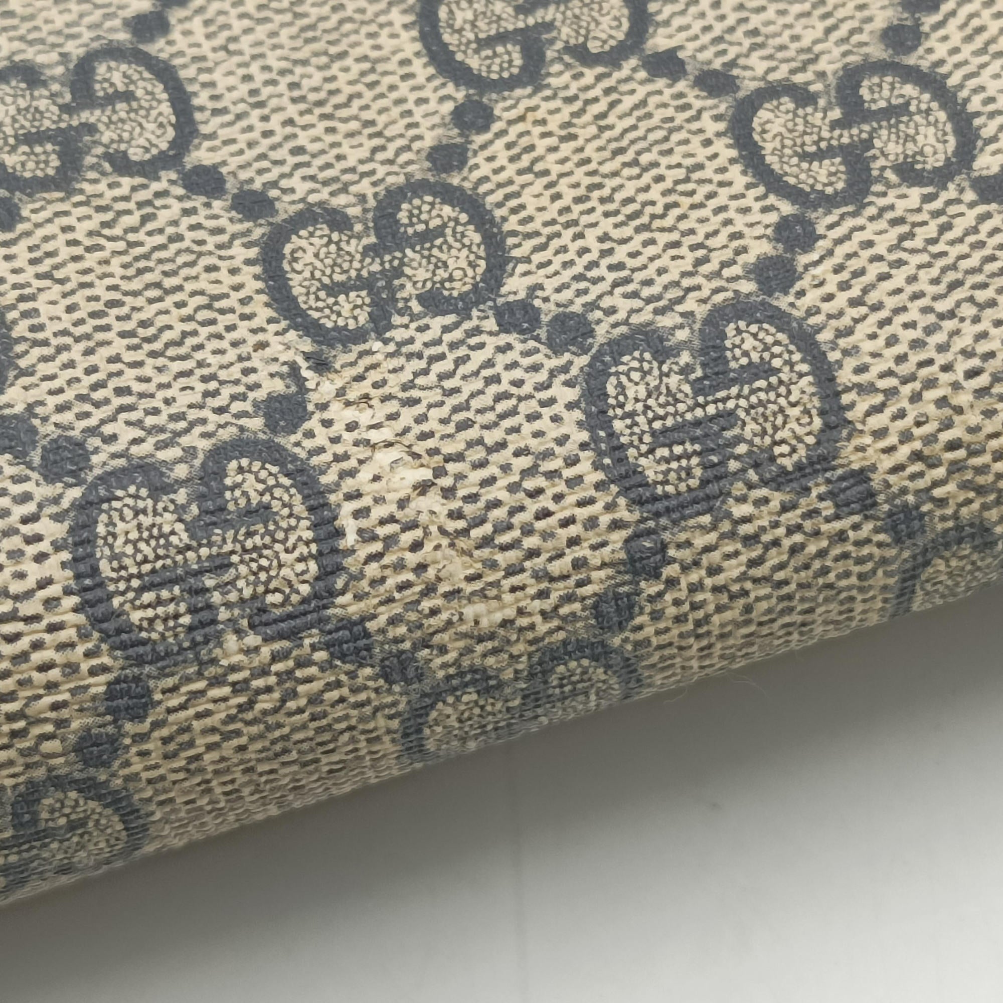Secondhand Gucci GG Plus Messenger Beige×navy PVC coated canvas×Leather 201732 shoulderbag | stylenewstar