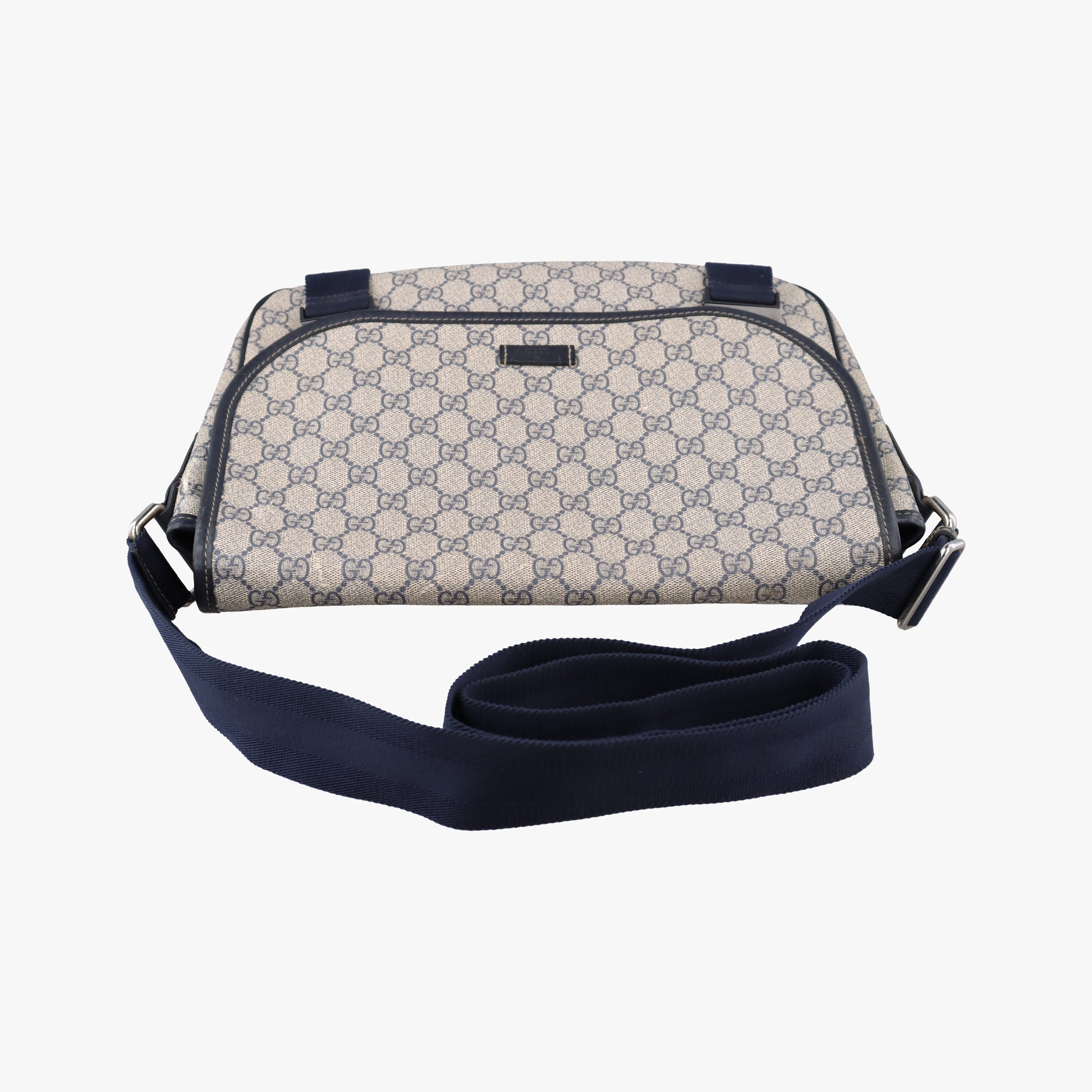 Secondhand Gucci GG Plus Messenger Beige×navy PVC coated canvas×Leather 201732 shoulderbag | stylenewstar