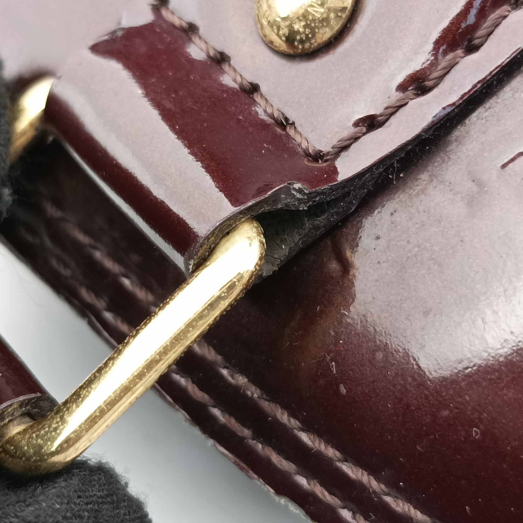Pre-owned Louis Vuitton Alma PM Rouge Fauvist Vernis M91691 handbag | stylenewstar
