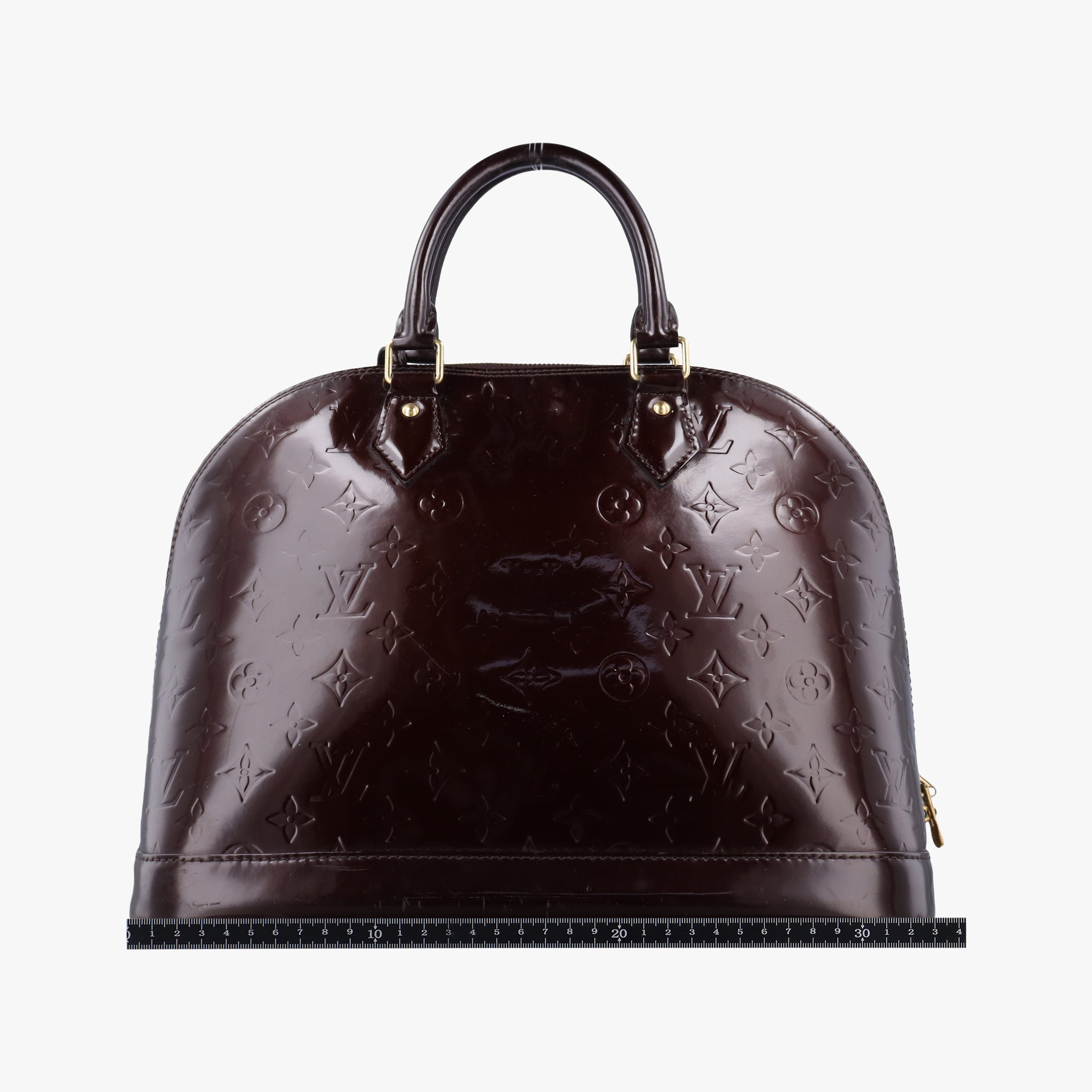 Pre-owned Louis Vuitton Alma PM Rouge Fauvist Vernis M91691 handbag | stylenewstar