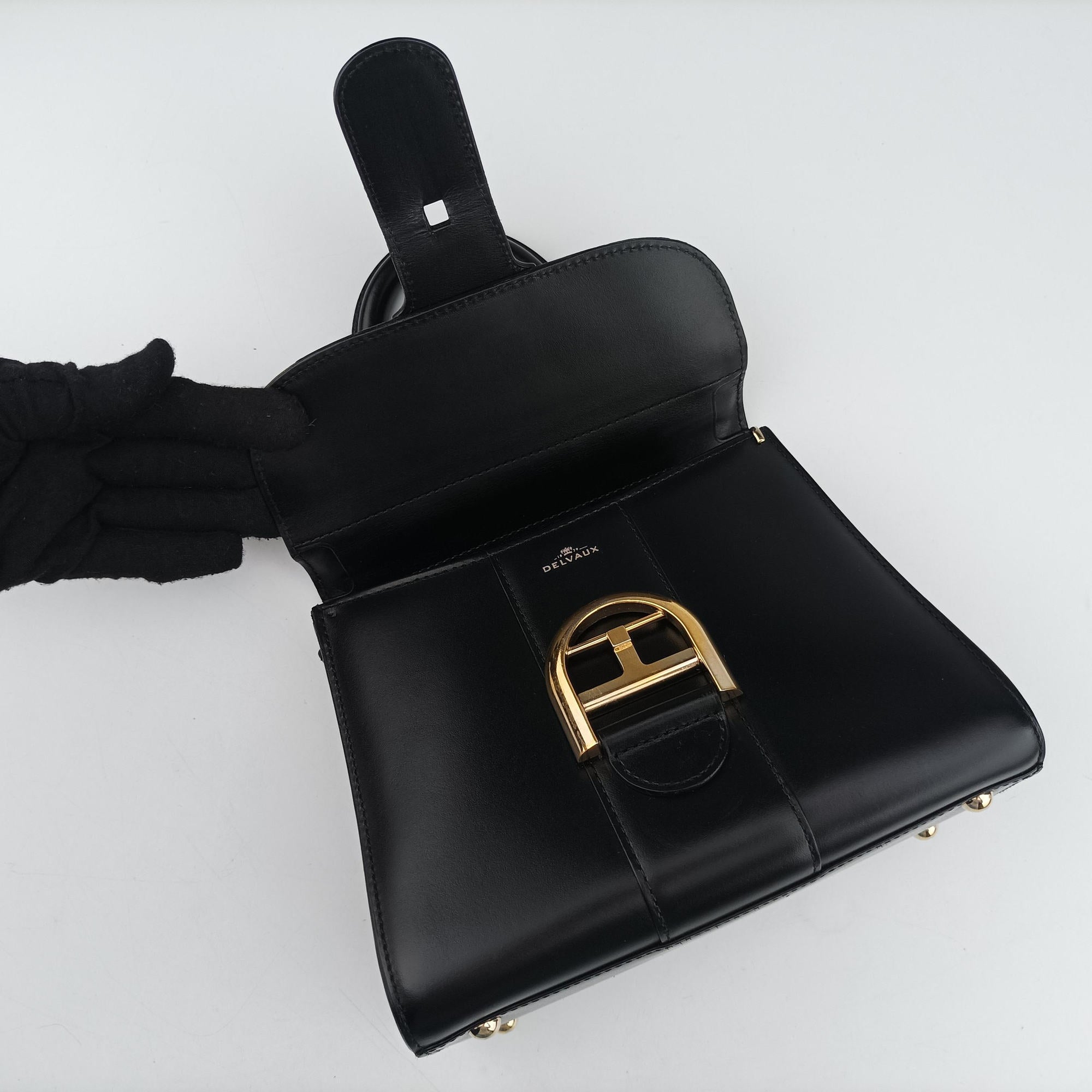 Pre-owned Delvaux Brillant Mini Black leather  handbag | stylenewstar