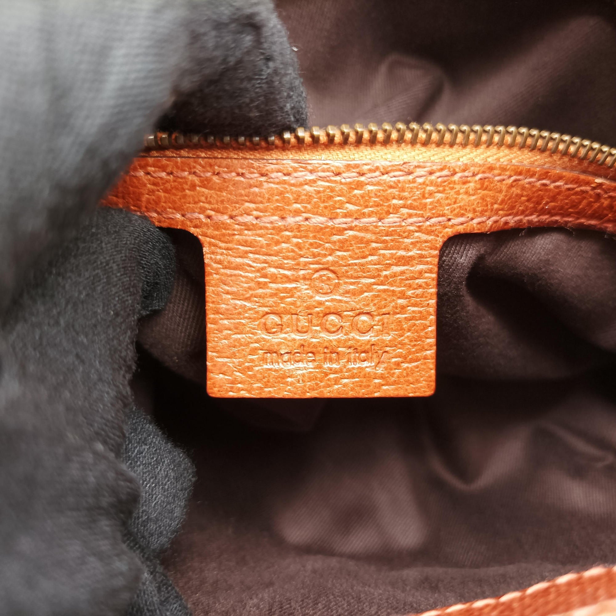 Vintage Gucci Piston Lock Jackie Hobo Brown canvas×leather 120885 handbag | stylenewstar