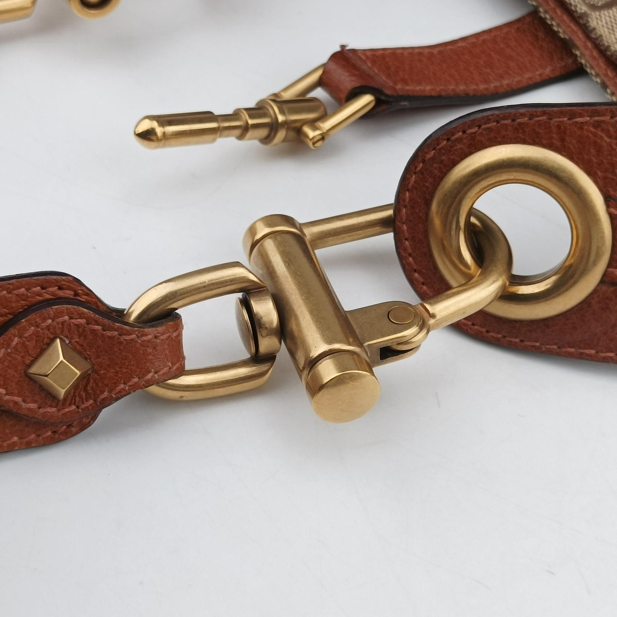 Vintage Gucci Piston Lock Jackie Hobo Brown canvas×leather 120885 handbag | stylenewstar