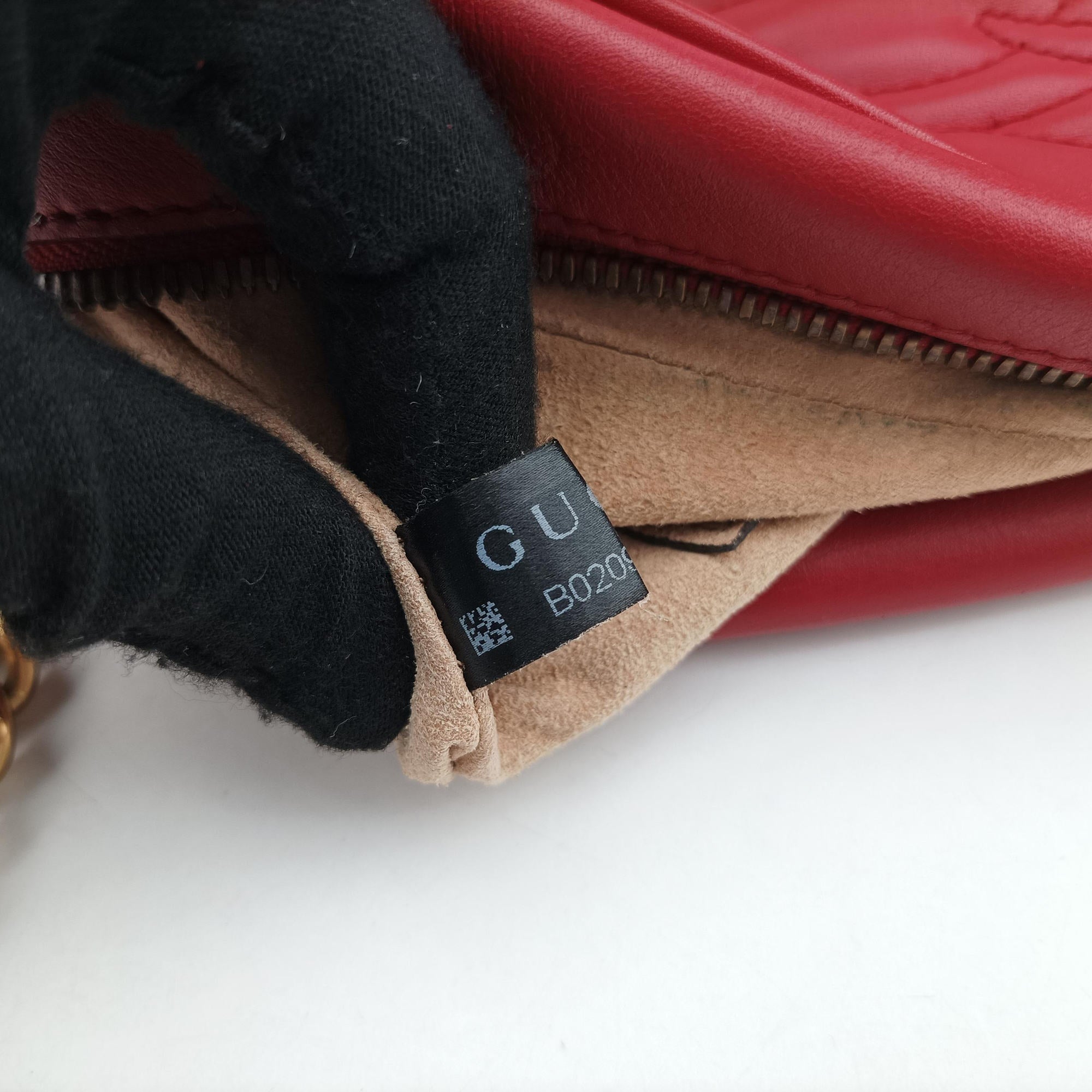 Secondhand Gucci GG Marmont Red Leather 447632 shoulderbag | stylenewstar