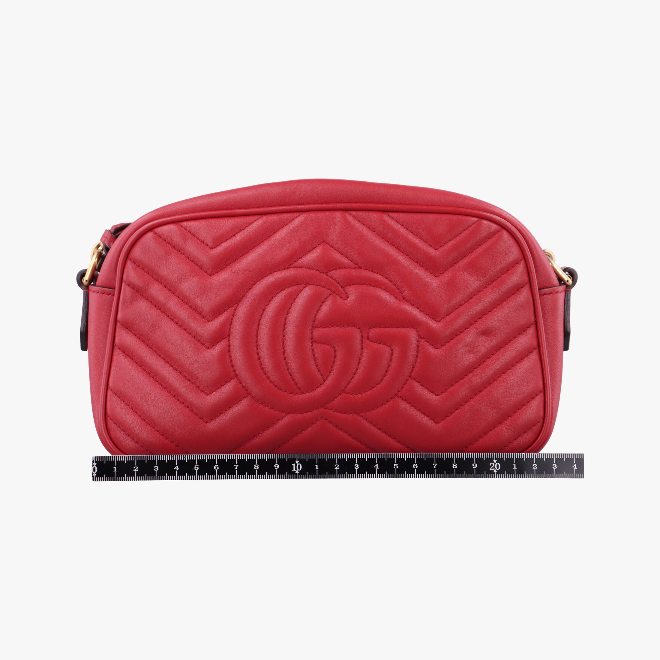 Secondhand Gucci GG Marmont Red Leather 447632 shoulderbag | stylenewstar