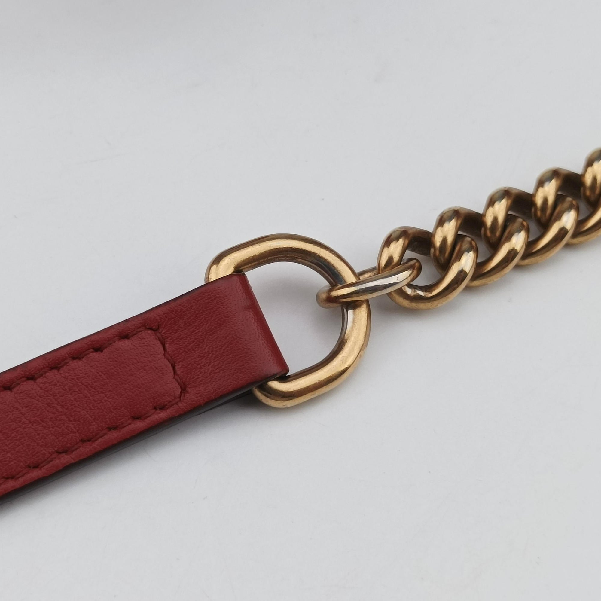 Secondhand Gucci GG Marmont Red Leather 447632 shoulderbag | stylenewstar