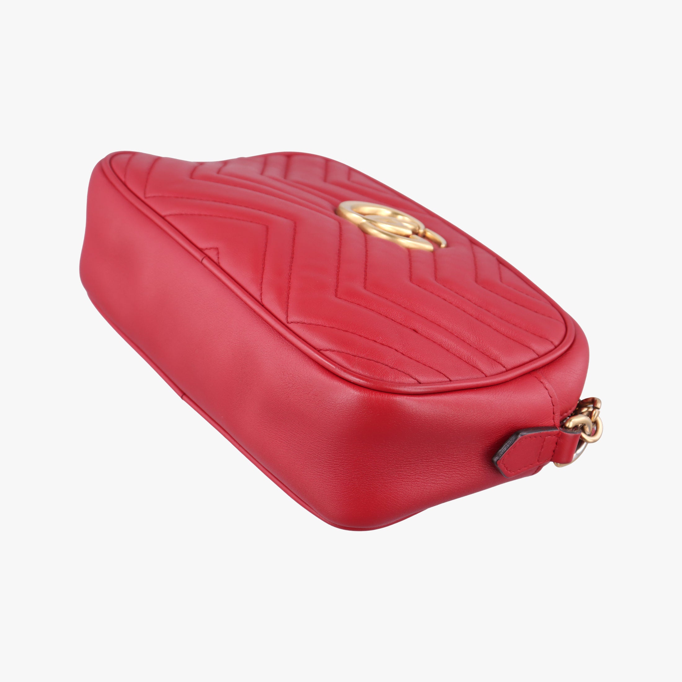 Secondhand Gucci GG Marmont Red Leather 447632 shoulderbag | stylenewstar
