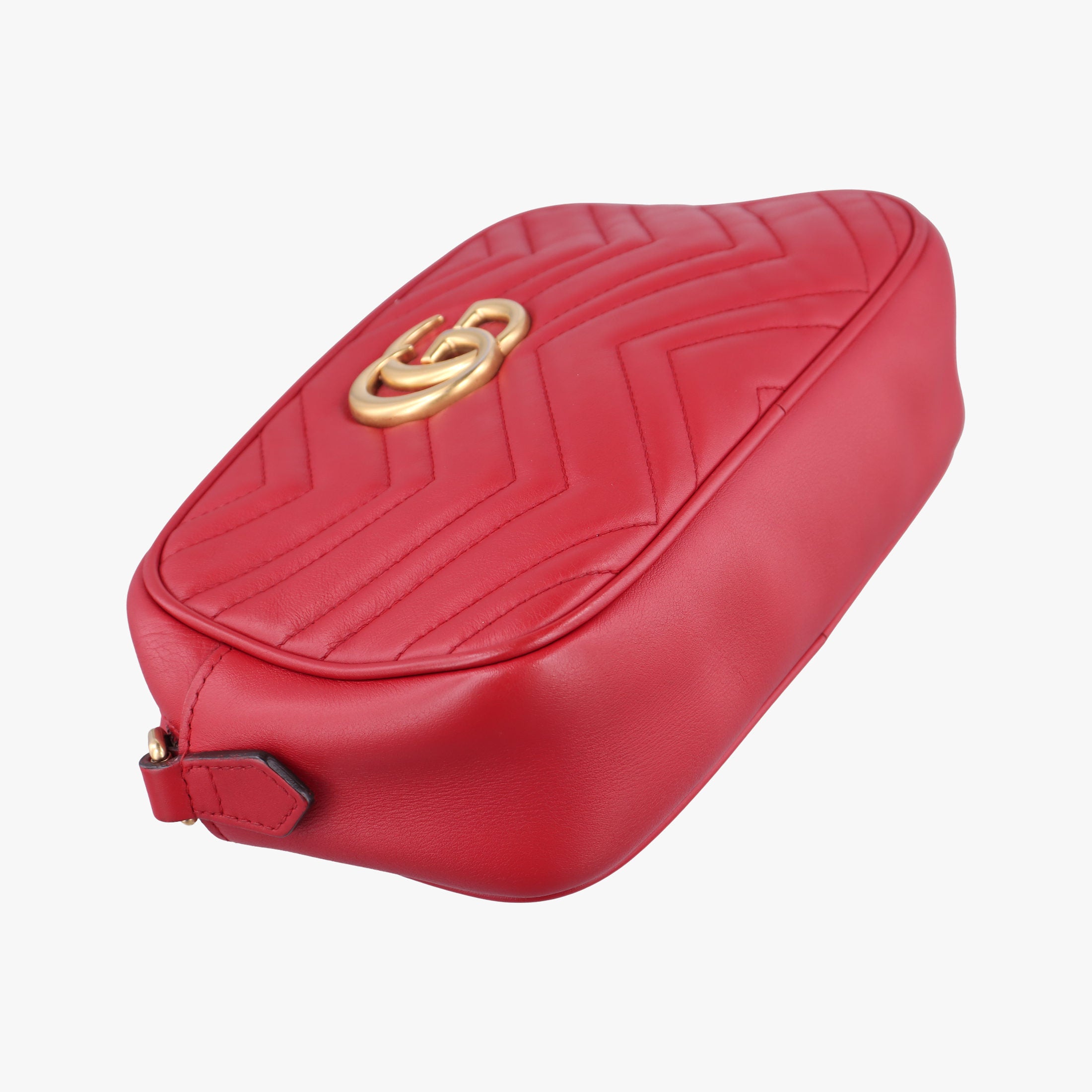 Secondhand Gucci GG Marmont Red Leather 447632 shoulderbag | stylenewstar