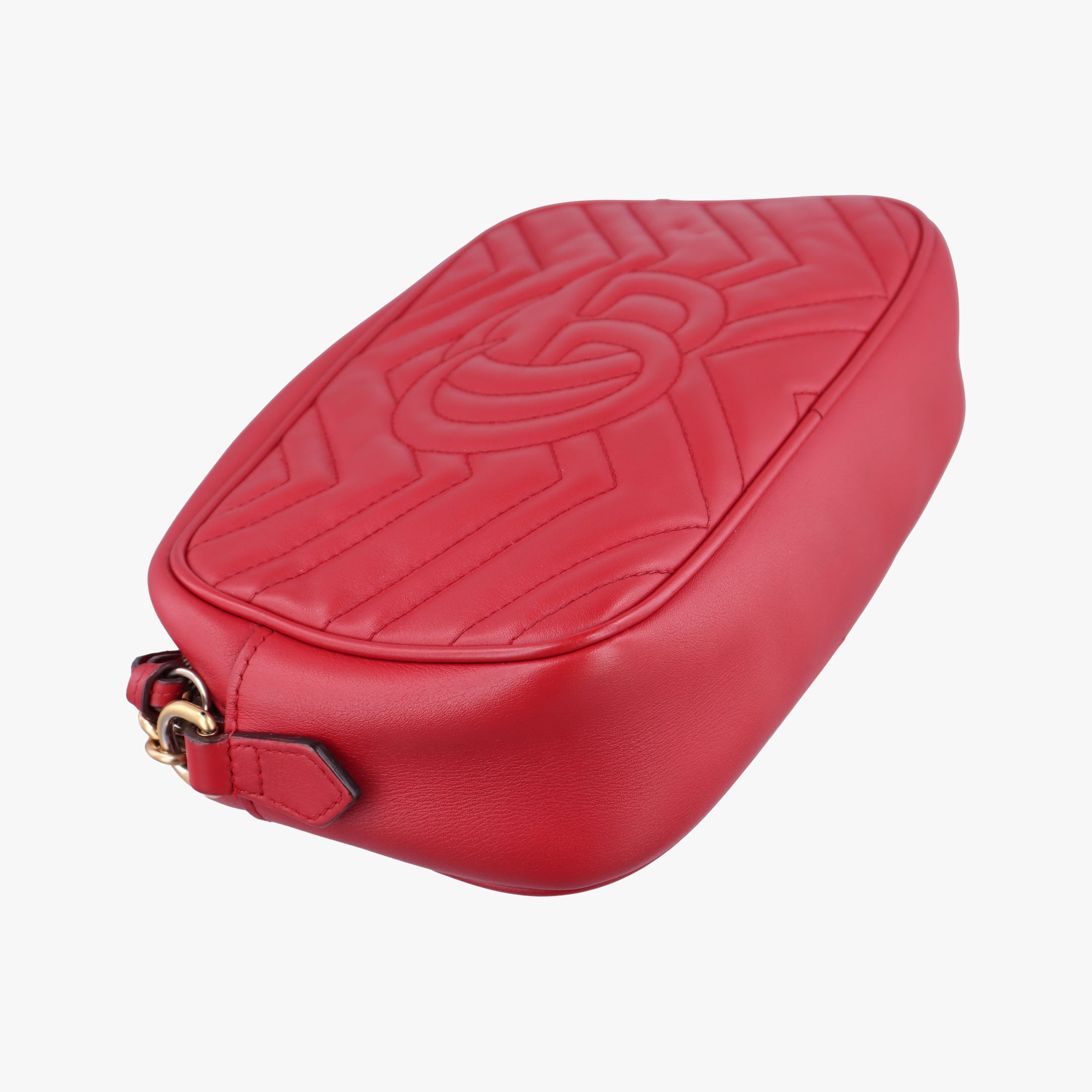 Secondhand Gucci GG Marmont Red Leather 447632 shoulderbag | stylenewstar