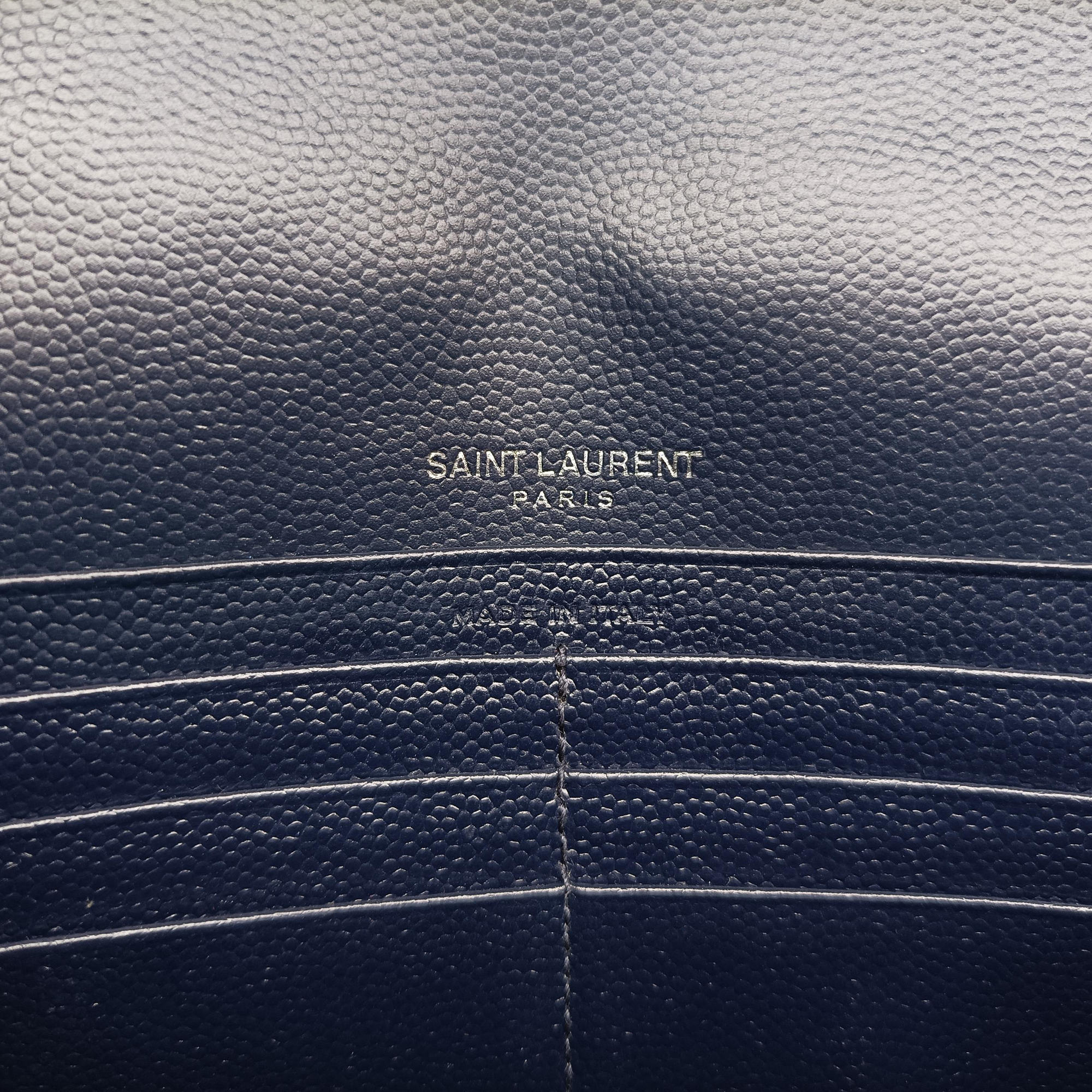 Vintage Yves Saint Laurent MONOGRAM Navy Caviar 393953 shoulderbag | stylenewstar