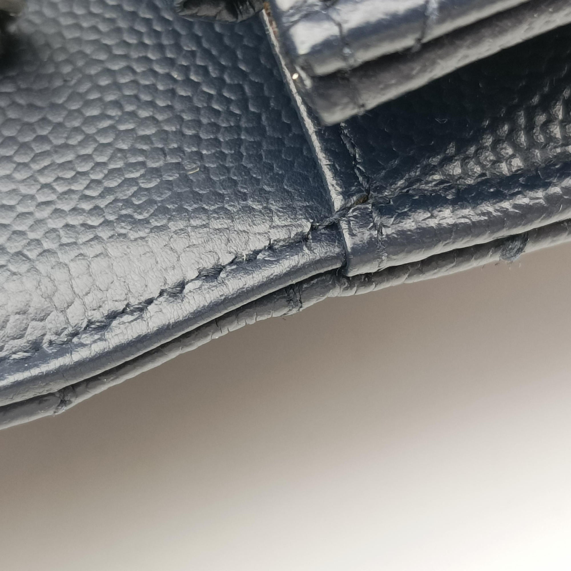 Vintage Yves Saint Laurent MONOGRAM Navy Caviar 393953 shoulderbag | stylenewstar
