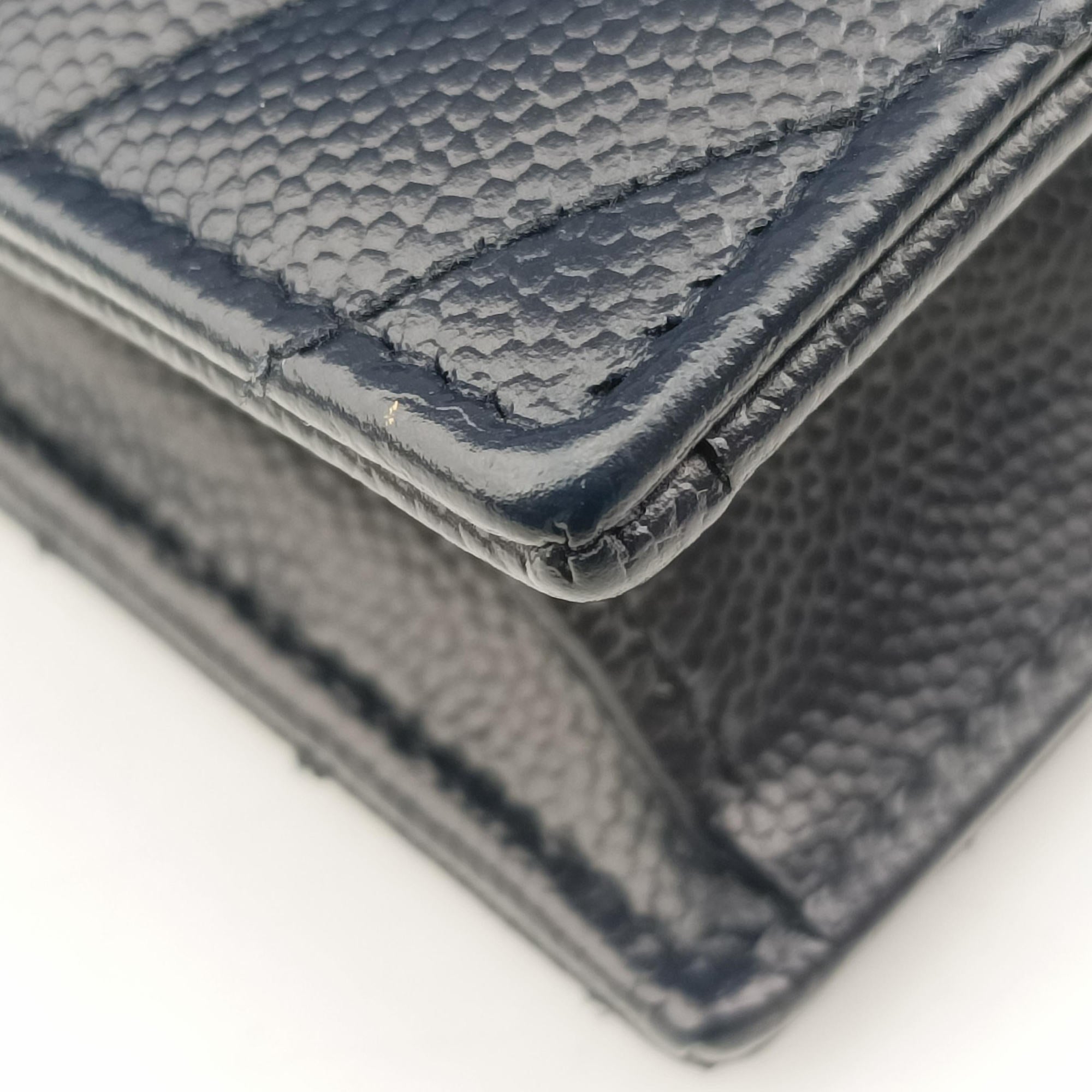 Vintage Yves Saint Laurent MONOGRAM Navy Caviar 393953 shoulderbag | stylenewstar