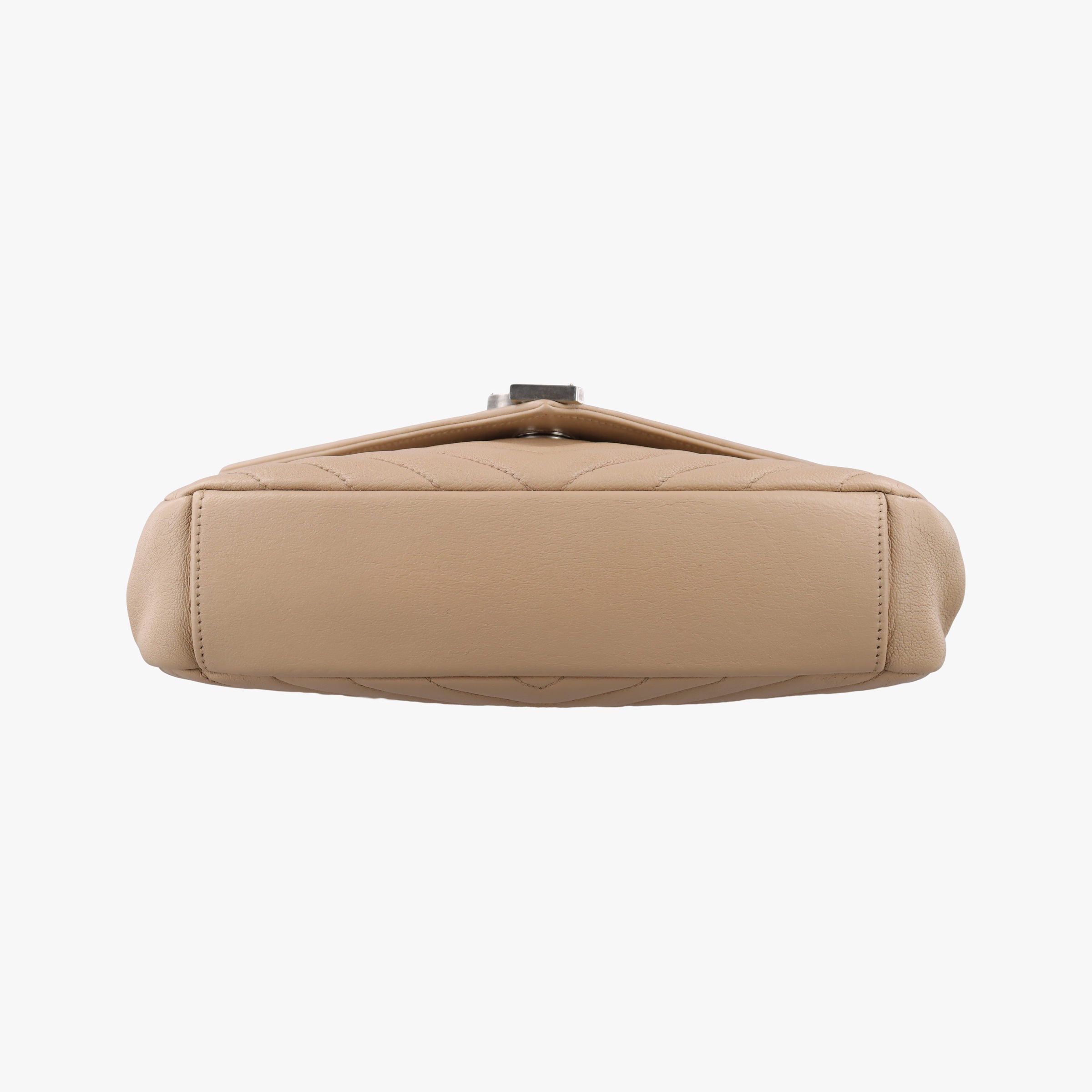 Pre-owned Yves Saint Laurent COLLEGE Beige Leather 428056 shoulderbag | stylenewstar