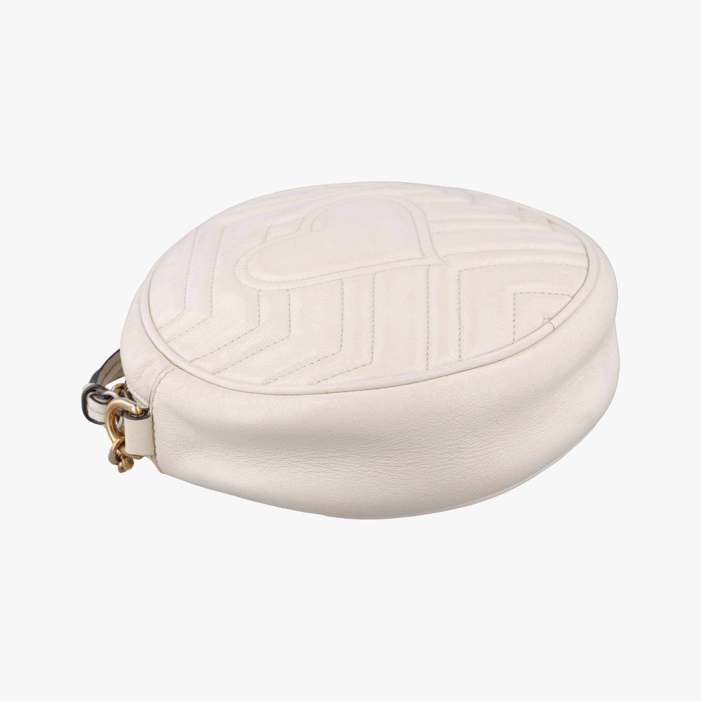 Pre-owned Gucci GG Marmont White Leather 550154 shoulderbag | stylenewstar