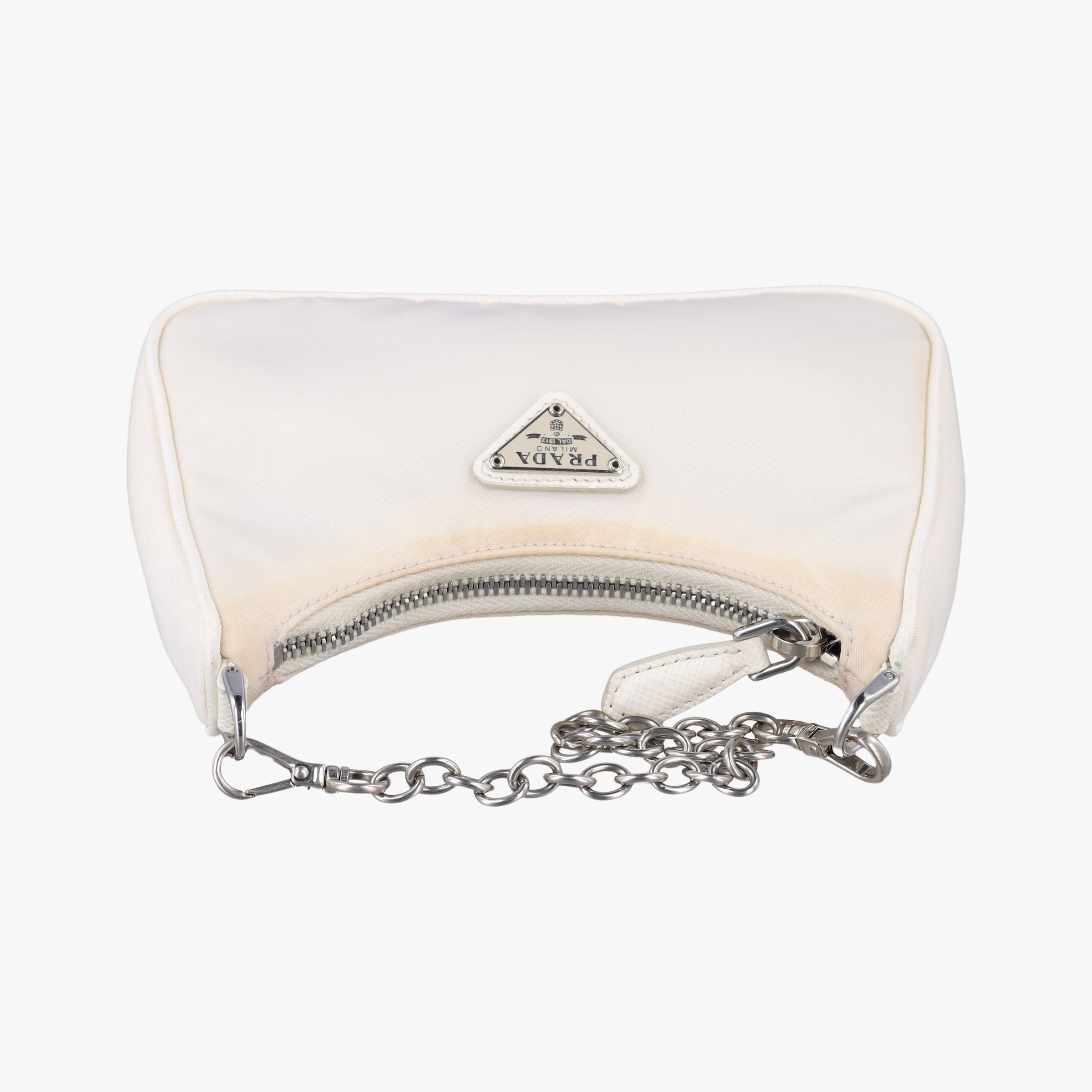 Secondhand Prada Re-Edition Nylon Mini White nylon 1TT122 shoulderbag | stylenewstar
