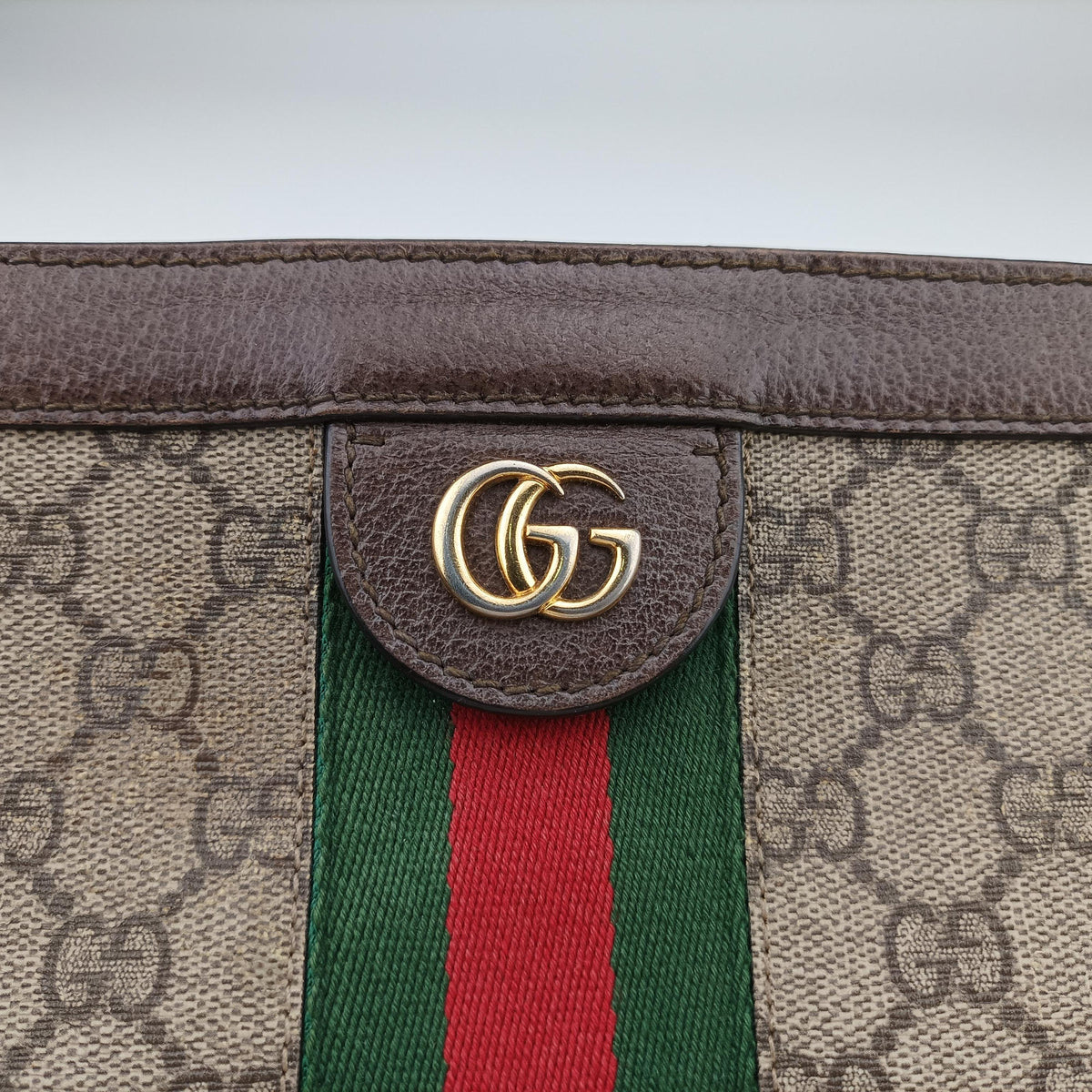 Vintage Gucci Ophidia Brown×Red×Green PVC coated canvas×Leather 503877 shoulderbag | stylenewstar