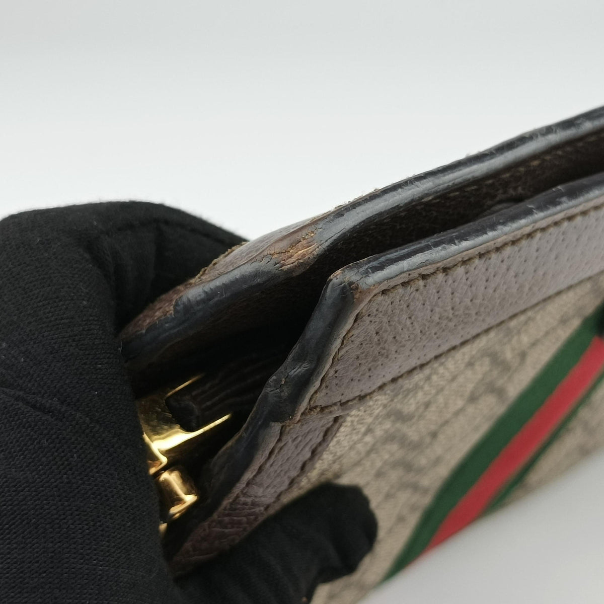 Vintage Gucci Ophidia Brown×Red×Green PVC coated canvas×Leather 503877 shoulderbag | stylenewstar