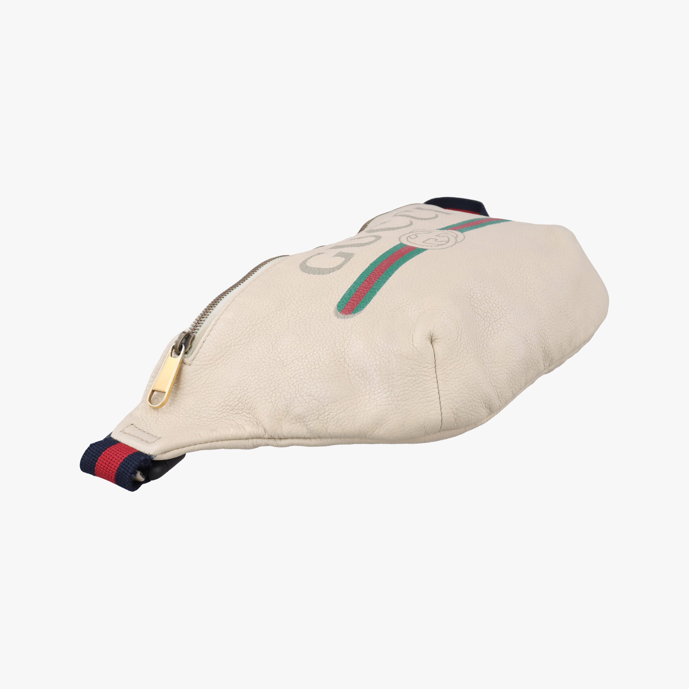 Vintage Gucci Print White Leather 493869 bum bag/waist bag | stylenewstar