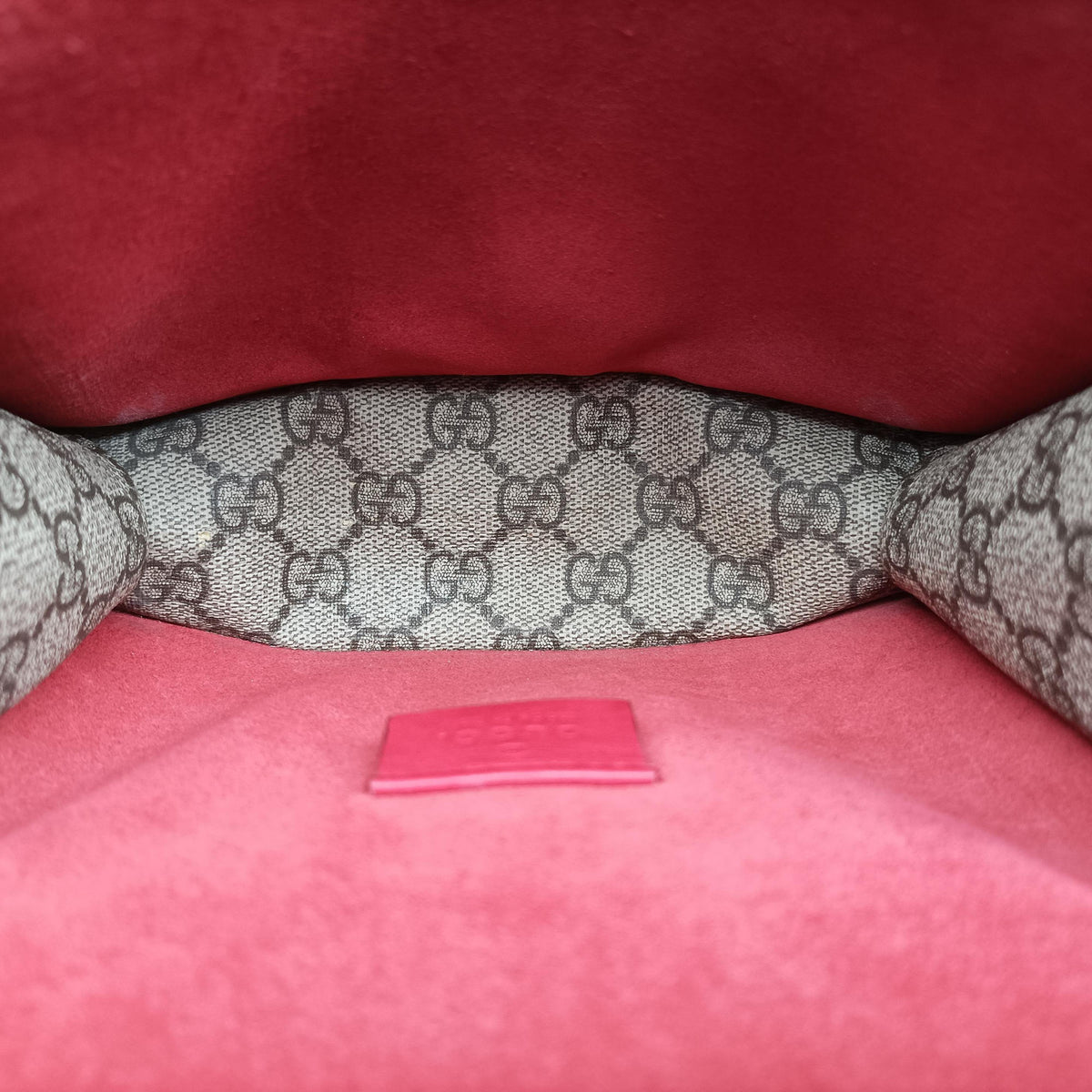Secondhand Gucci Dionysus beige×red PVC coated canvas × suede 421970 shoulderbag | stylenewstar