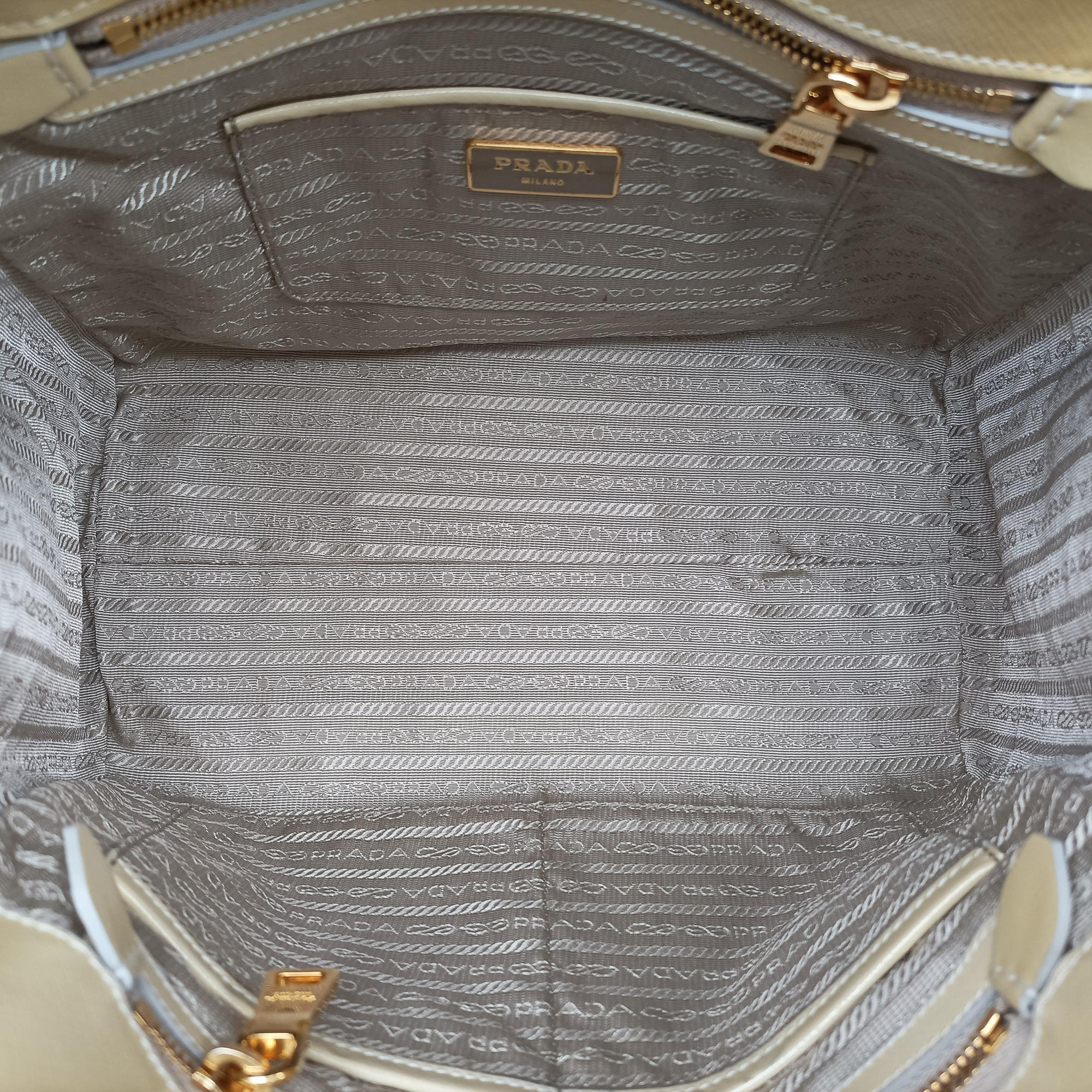 Pre-owned Prada Open tote Yellow SAFFIANO patent  shoulderbag | stylenewstar