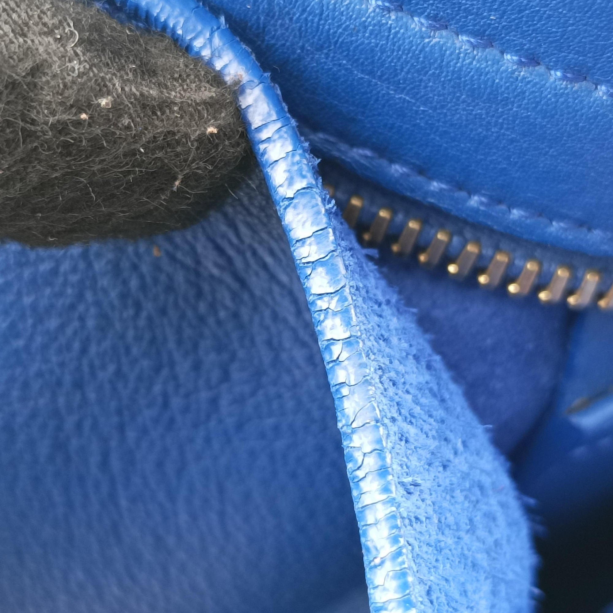 Secondhand Yves Saint Laurent BABY CABAS Blue Leather 394461 shoulderbag | stylenewstar