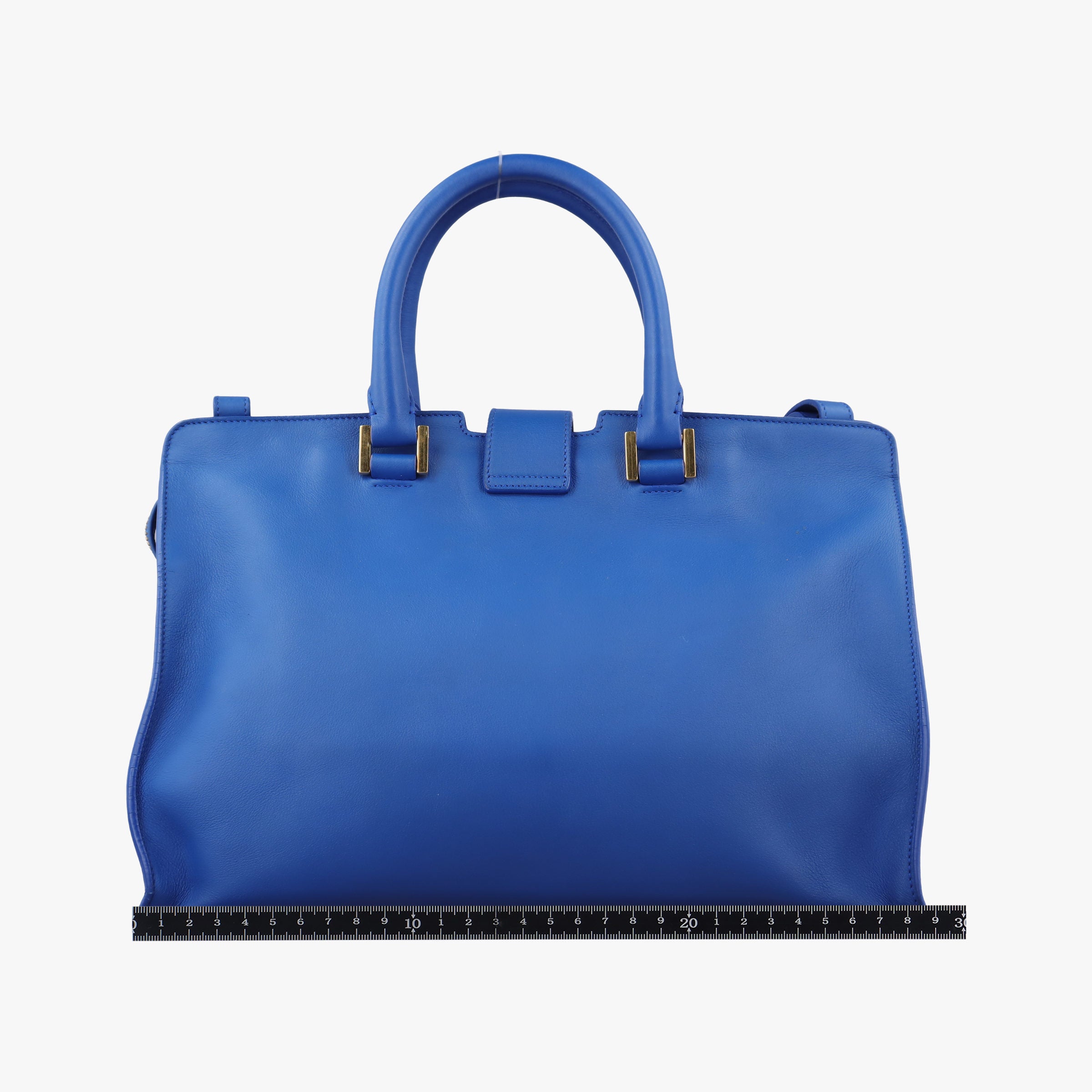 Secondhand Yves Saint Laurent BABY CABAS Blue Leather 394461 shoulderbag | stylenewstar