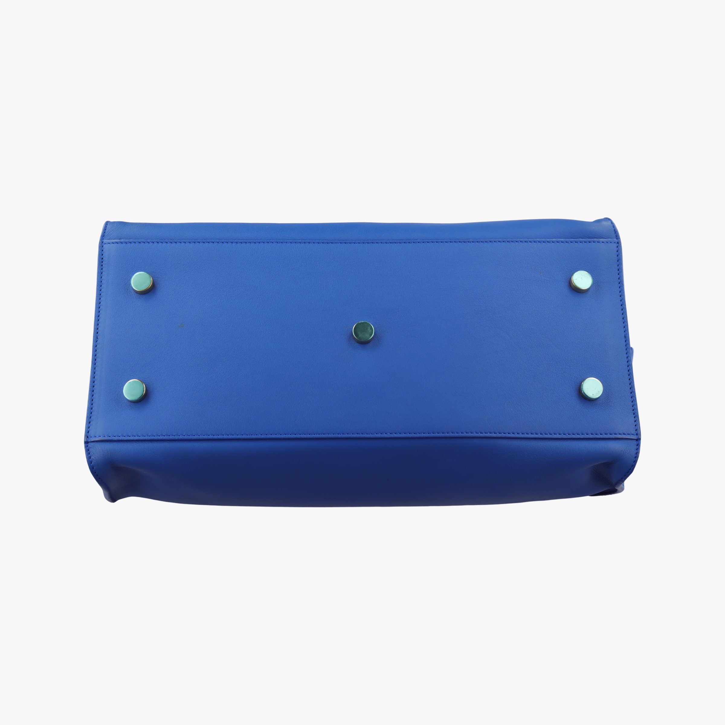 Secondhand Yves Saint Laurent BABY CABAS Blue Leather 394461 shoulderbag | stylenewstar