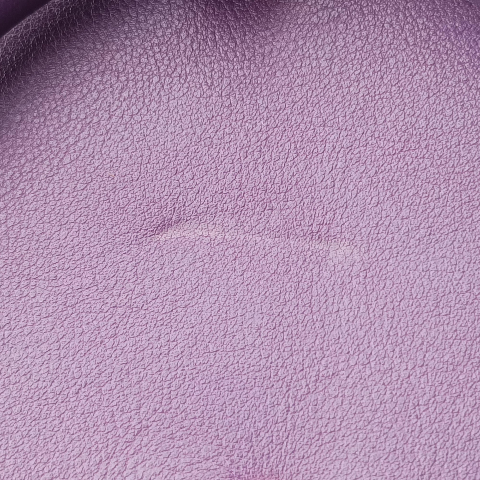 Secondhand Yves Saint Laurent baby Cabas Purple Leather 357395 handbag | stylenewstar