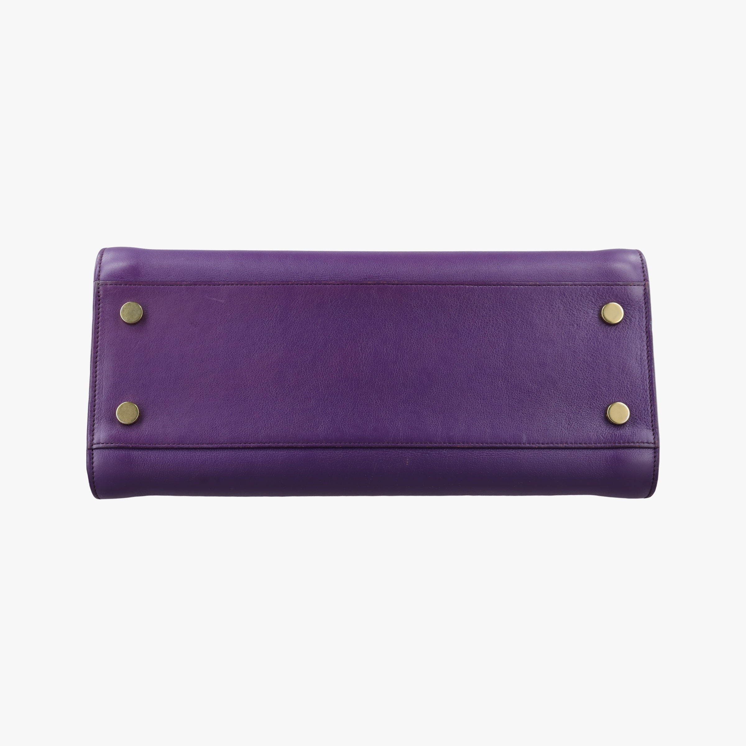 Secondhand Yves Saint Laurent baby Cabas Purple Leather 357395 handbag | stylenewstar