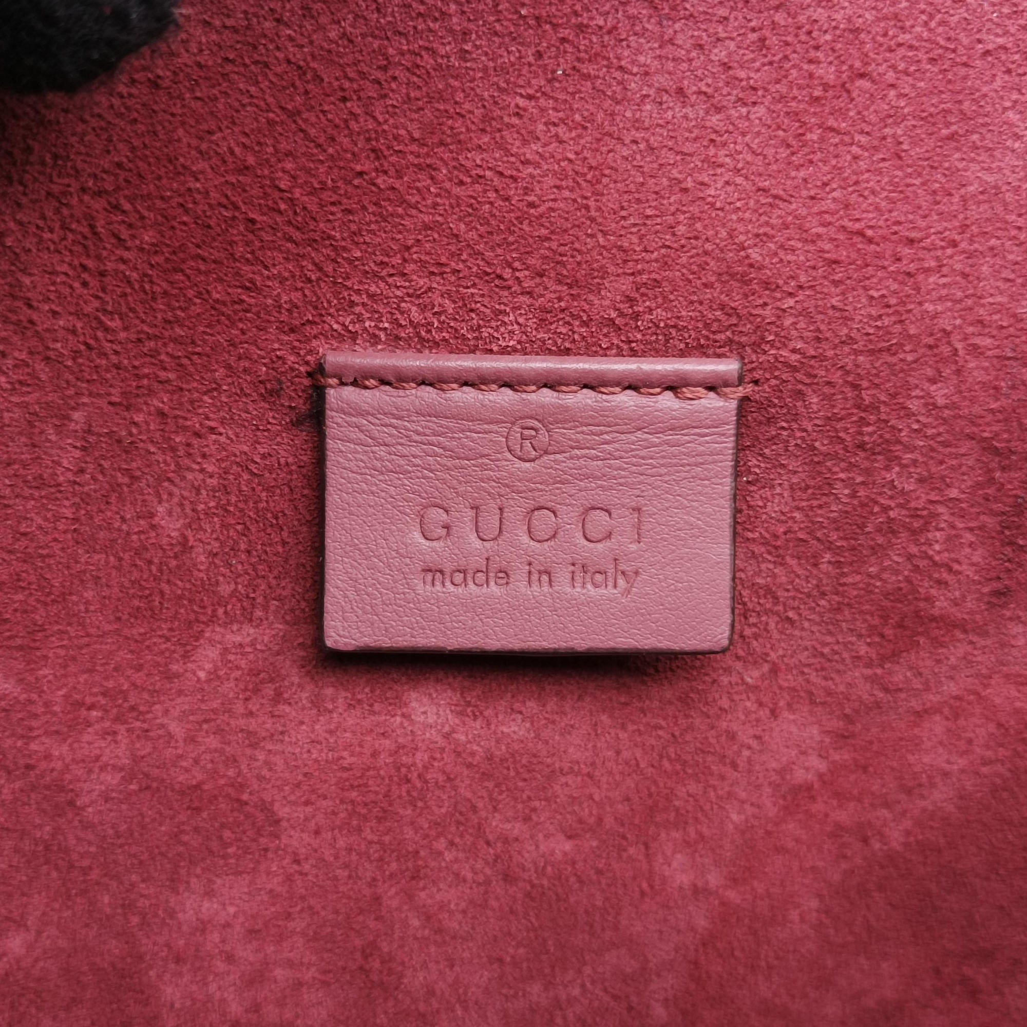 Pre-owned Gucci Dionysus beige×red×multicolor PVC coated canvas × suede 421970 shoulderbag | stylenewstar