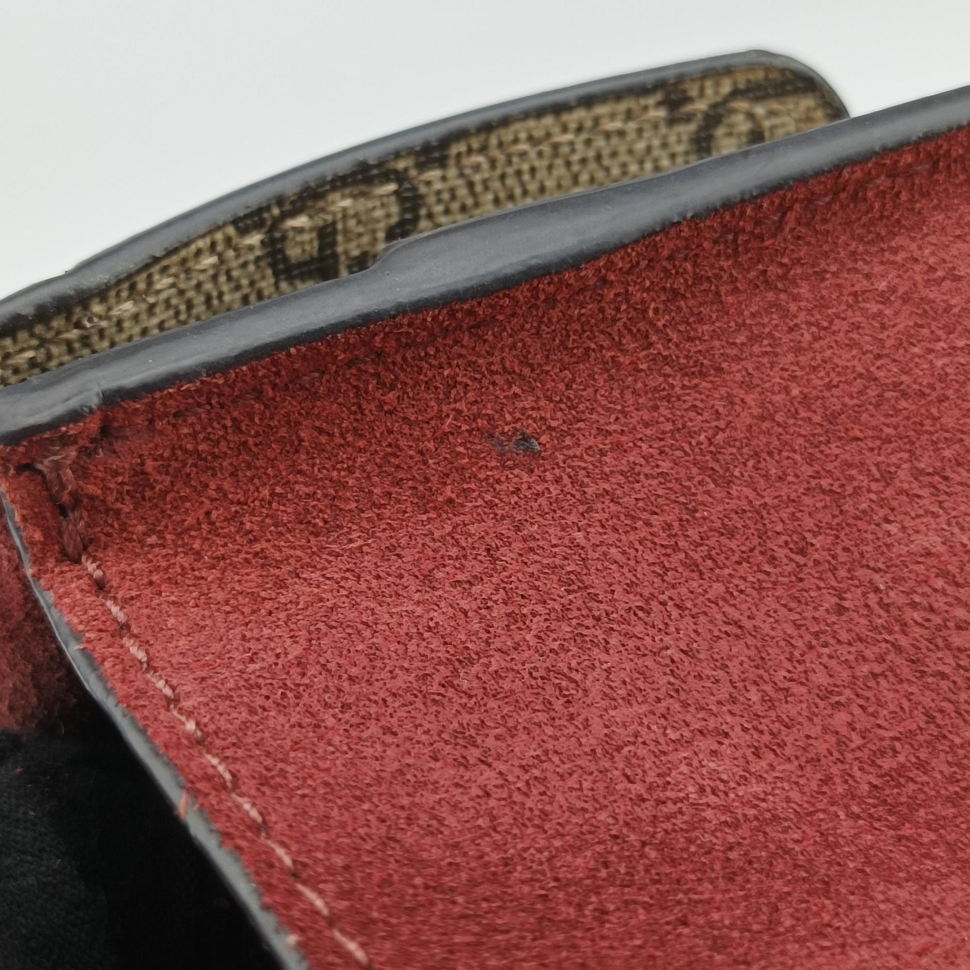 Pre-owned Gucci Dionysus beige×red×multicolor PVC coated canvas × suede 421970 shoulderbag | stylenewstar