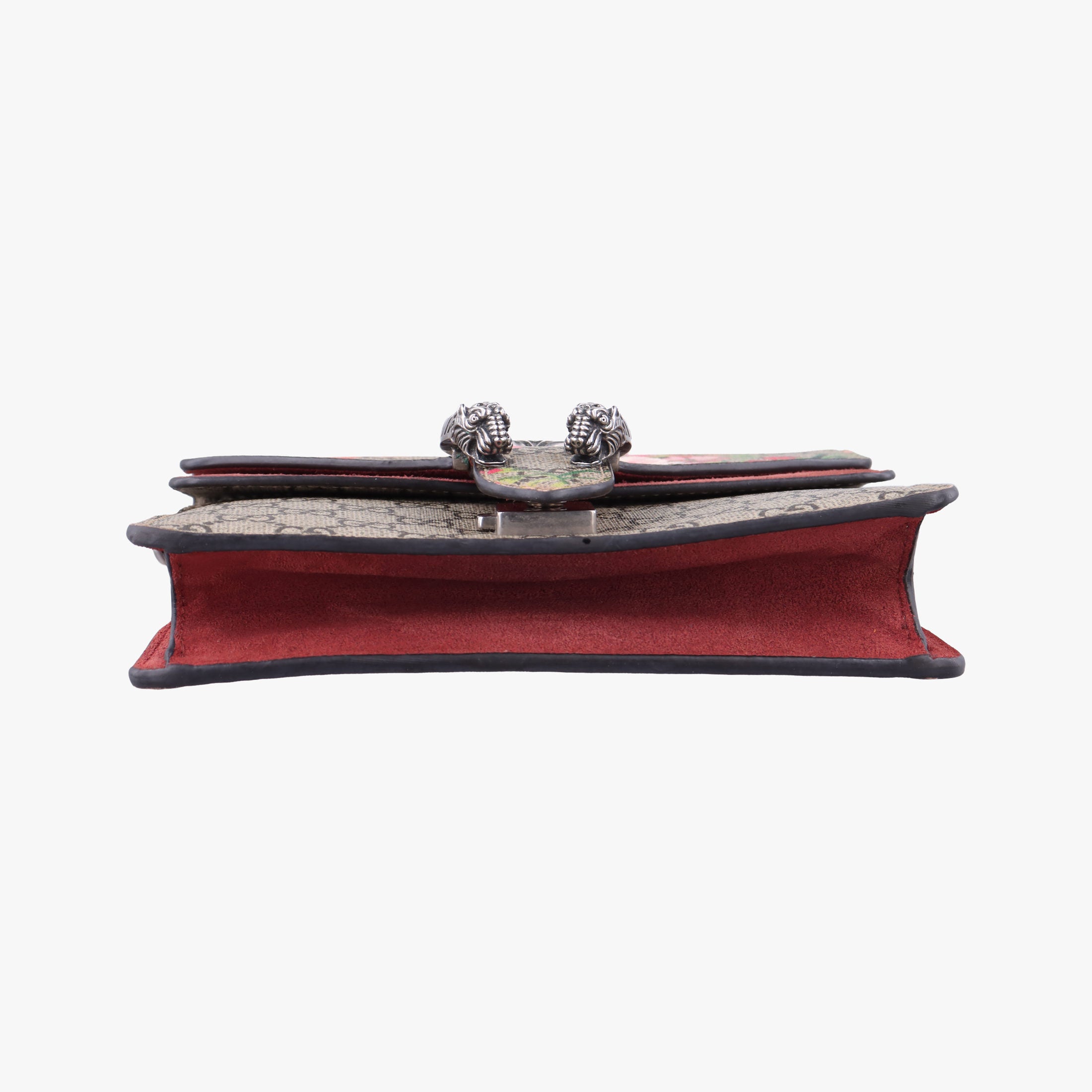 Pre-owned Gucci Dionysus beige×red×multicolor PVC coated canvas × suede 421970 shoulderbag | stylenewstar