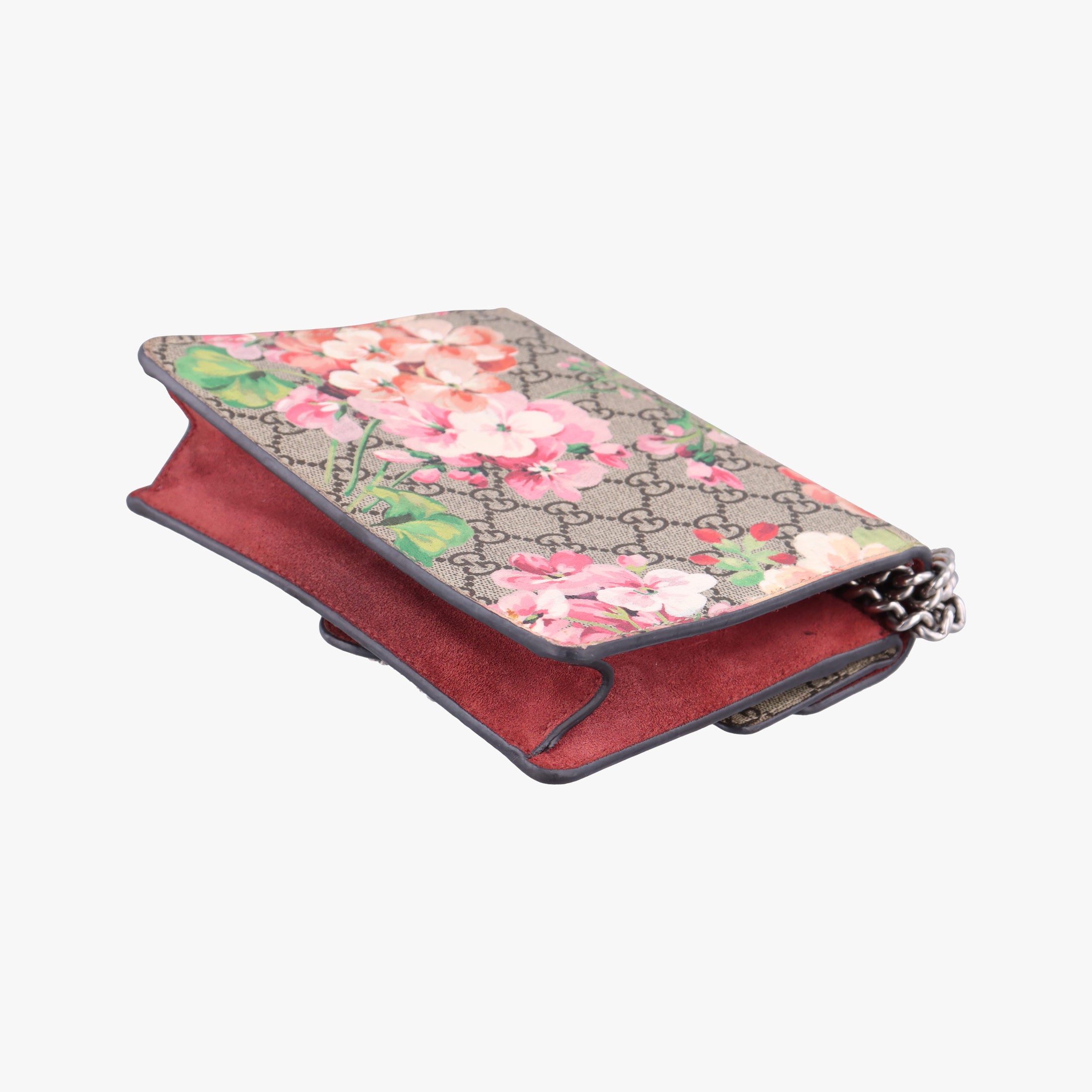 Pre-owned Gucci Dionysus beige×red×multicolor PVC coated canvas × suede 421970 shoulderbag | stylenewstar