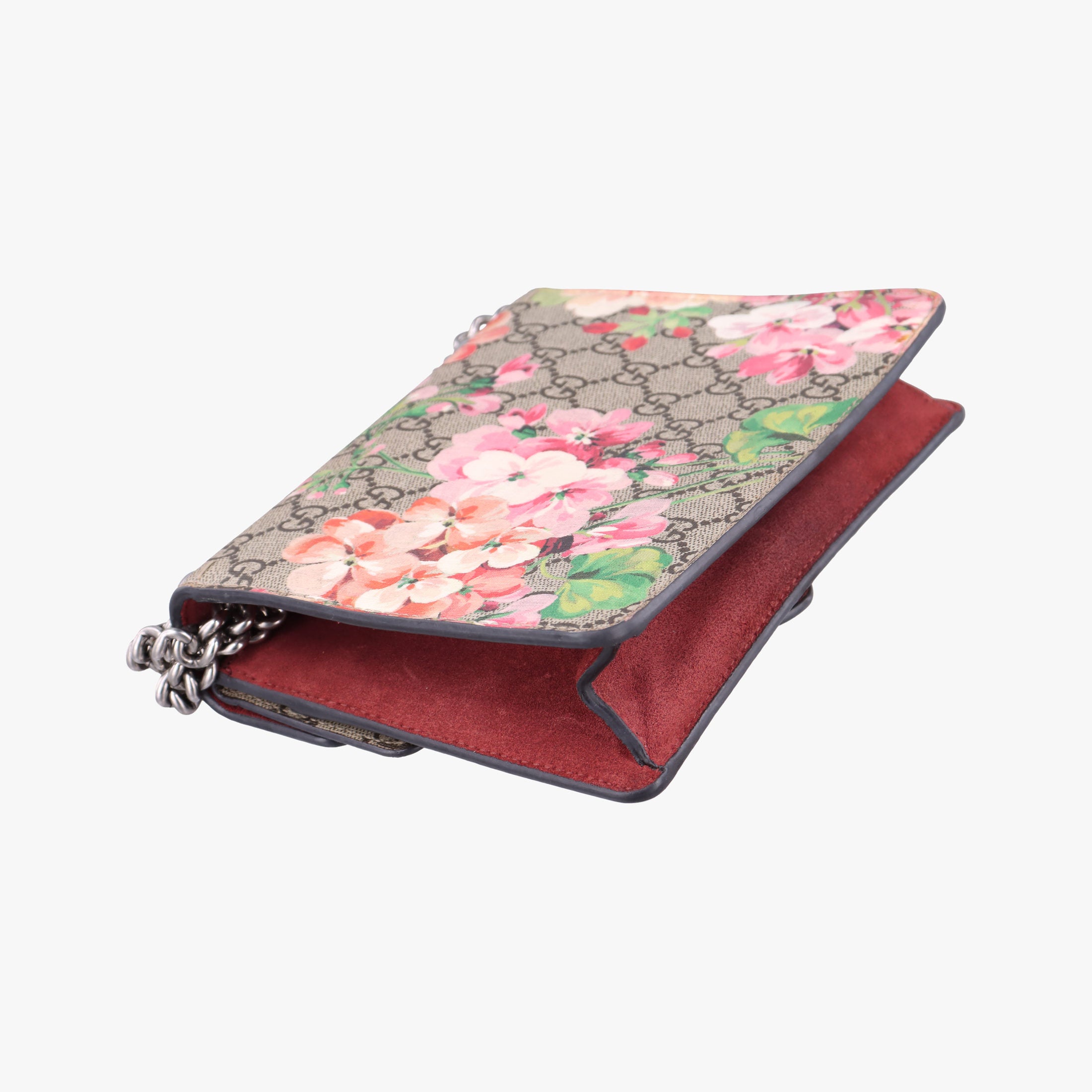 Pre-owned Gucci Dionysus beige×red×multicolor PVC coated canvas × suede 421970 shoulderbag | stylenewstar